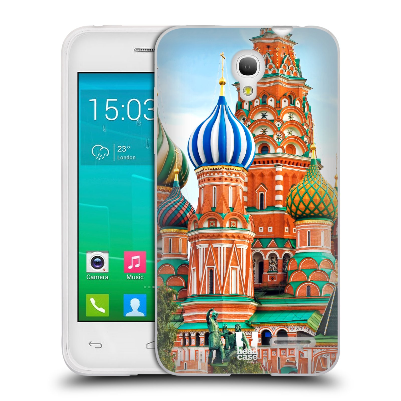 HEAD CASE silikonový obal na mobil Alcatel POP S3 OT-5050Y vzor Města foto náměstí RUSKO,MOSKVA, RUDÉ NÁMĚSTÍ