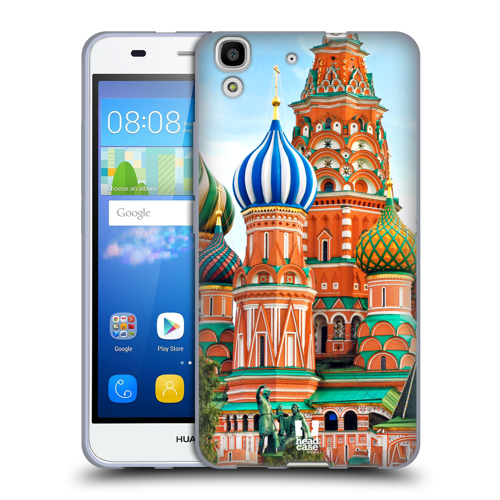 HEAD CASE silikonový obal na mobil HUAWEI Y6 vzor Města foto náměstí RUSKO,MOSKVA, RUDÉ NÁMĚSTÍ