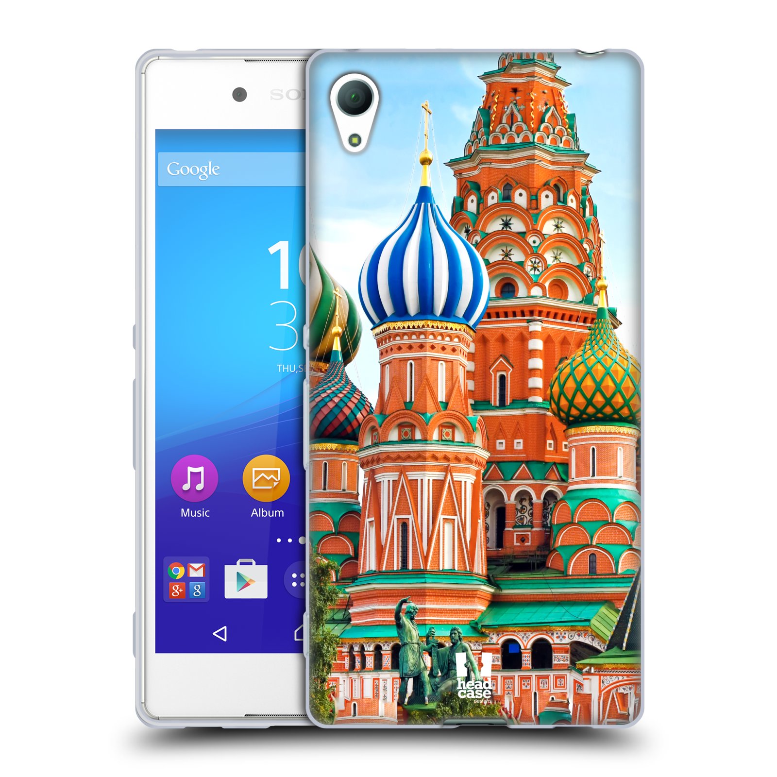 HEAD CASE silikonový obal na mobil Sony Xperia Z3 + (PLUS) vzor Města foto náměstí RUSKO,MOSKVA, RUDÉ NÁMĚSTÍ
