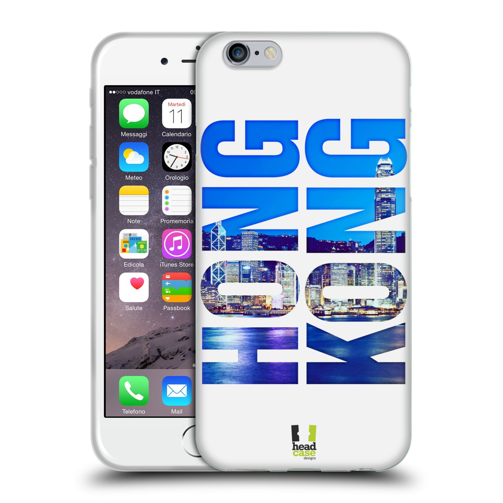 HEAD CASE silikonový obal na mobil Apple Iphone 6/6S vzor Města foto a nadpis ČÍNA, HONG KONG, MĚSTO