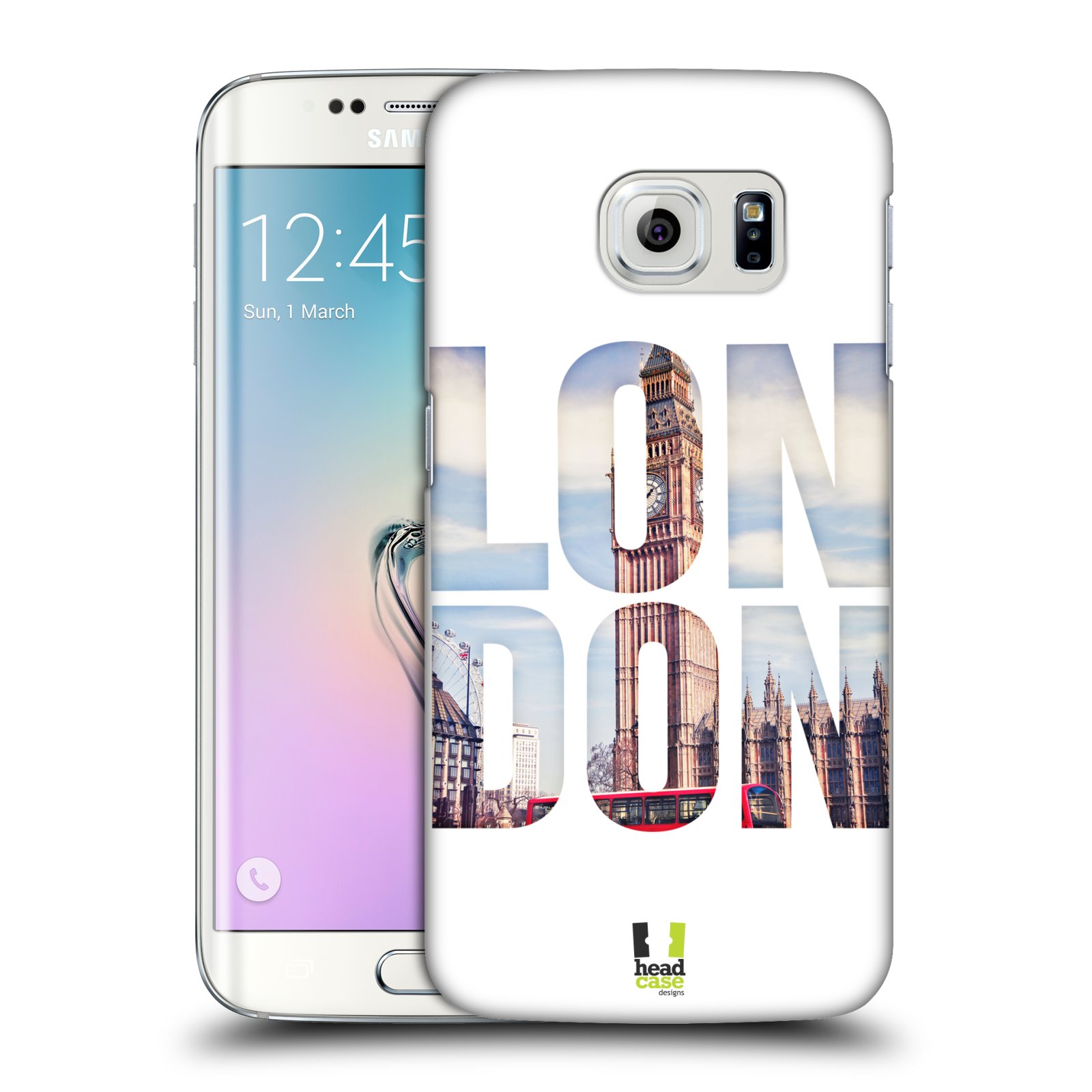 HEAD CASE plastový obal na mobil SAMSUNG Galaxy S6 EDGE (G9250, G925, G925F) vzor Města foto a nadpis ANGLIE, LONDÝN, BIG BEN