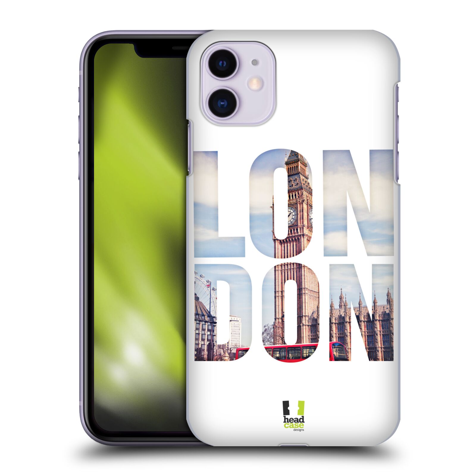 Pouzdro na mobil Apple Iphone 11 - HEAD CASE - vzor Města foto a nadpis ANGLIE, LONDÝN, BIG BEN