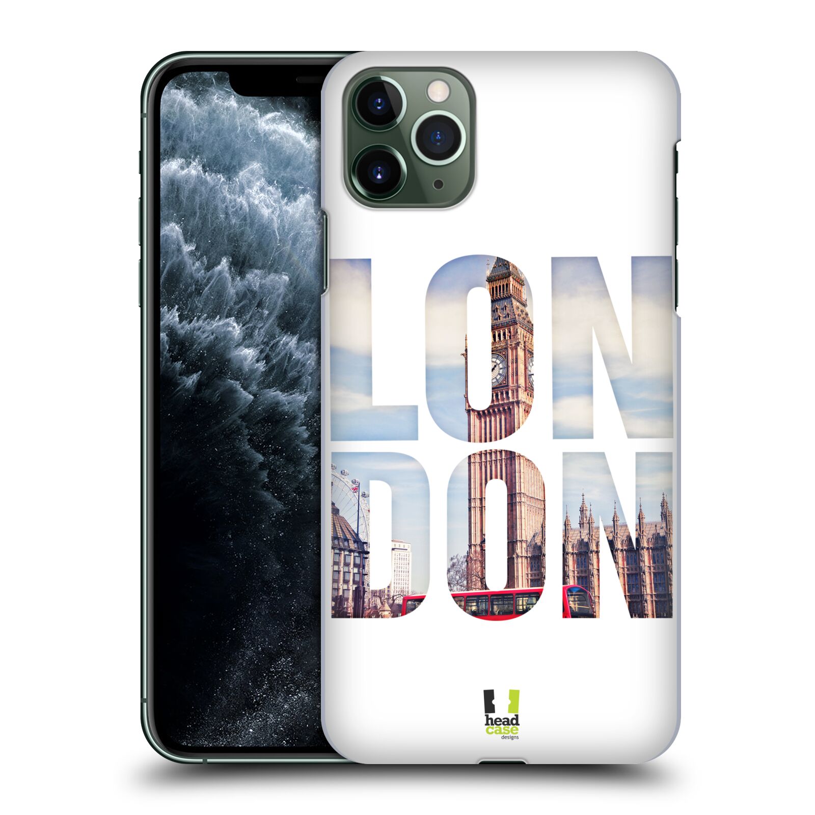 Pouzdro na mobil Apple Iphone 11 PRO MAX - HEAD CASE - vzor Města foto a nadpis ANGLIE, LONDÝN, BIG BEN