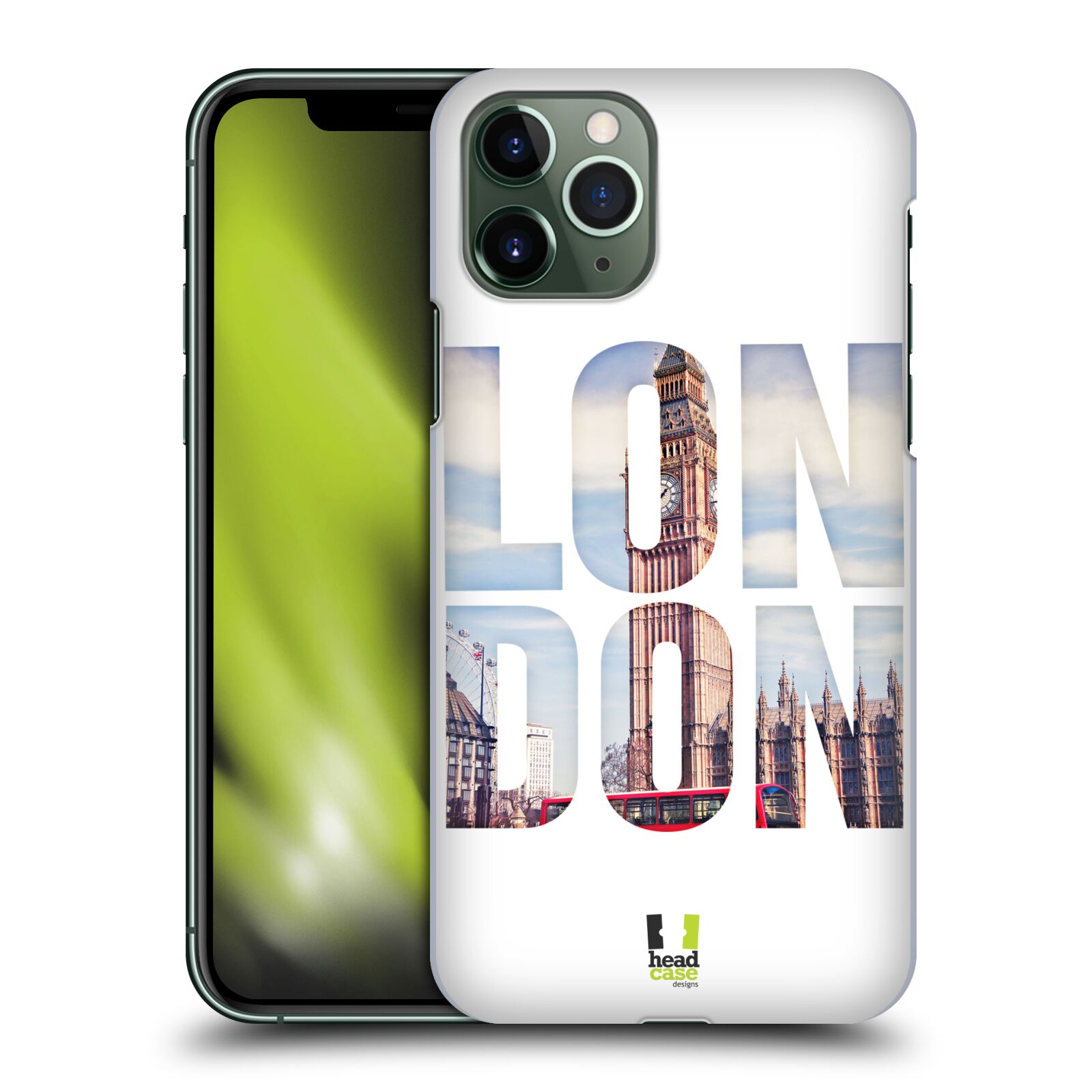 Pouzdro na mobil Apple Iphone 11 PRO - HEAD CASE - vzor Města foto a nadpis ANGLIE, LONDÝN, BIG BEN
