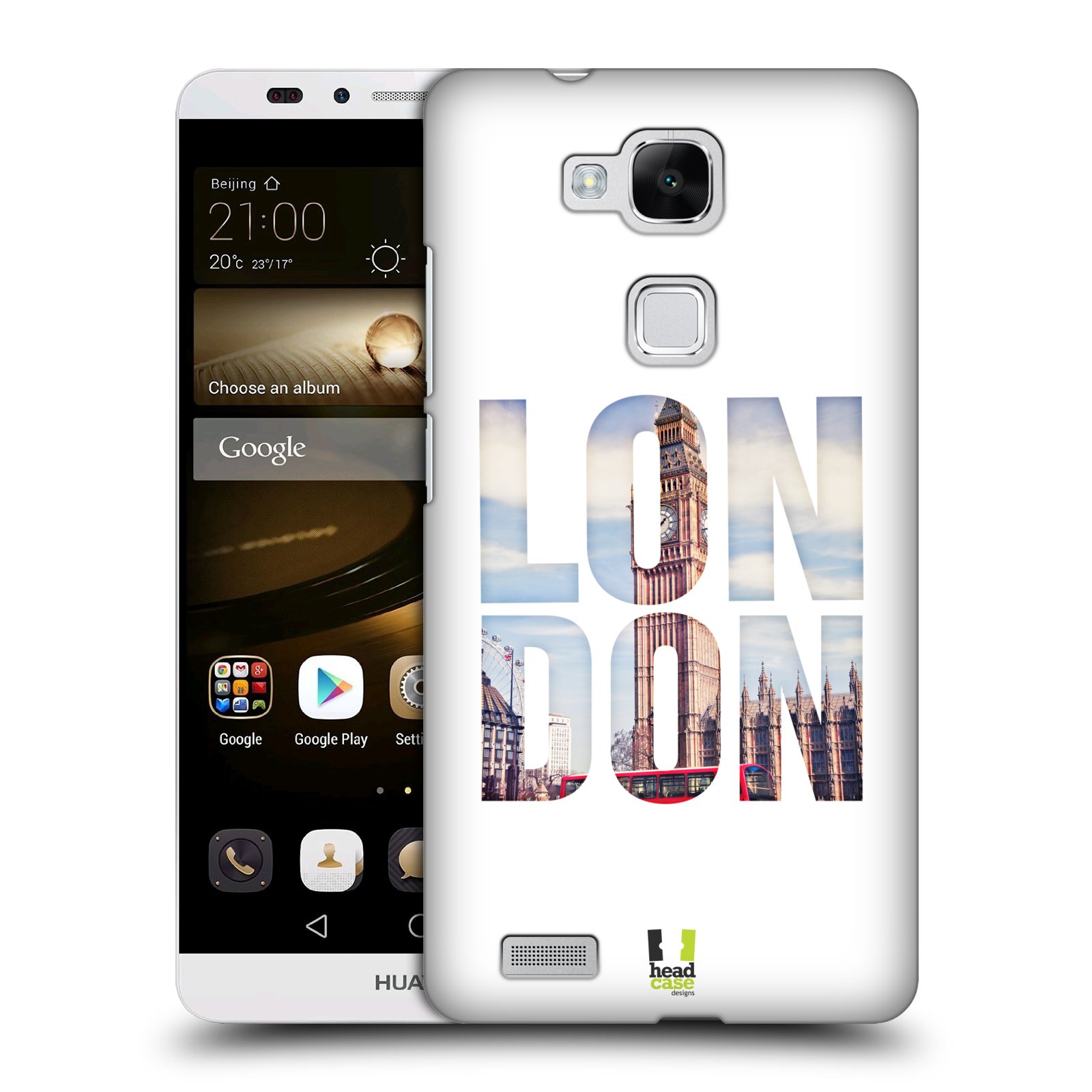 HEAD CASE plastový obal na mobil Huawei Mate 7 vzor Města foto a nadpis ANGLIE, LONDÝN, BIG BEN