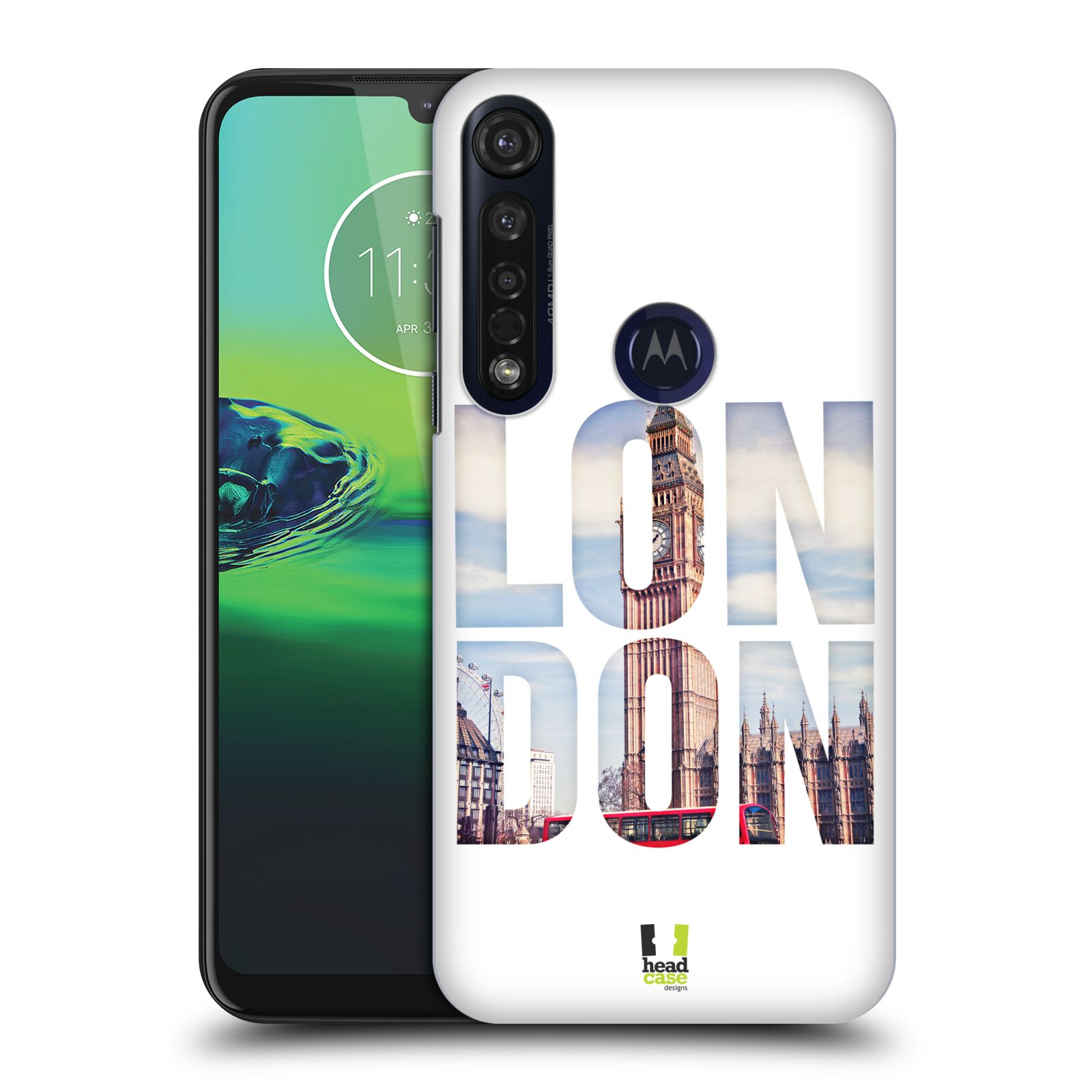 Pouzdro na mobil Motorola Moto G8 PLUS - HEAD CASE - vzor Města foto a nadpis ANGLIE, LONDÝN, BIG BEN