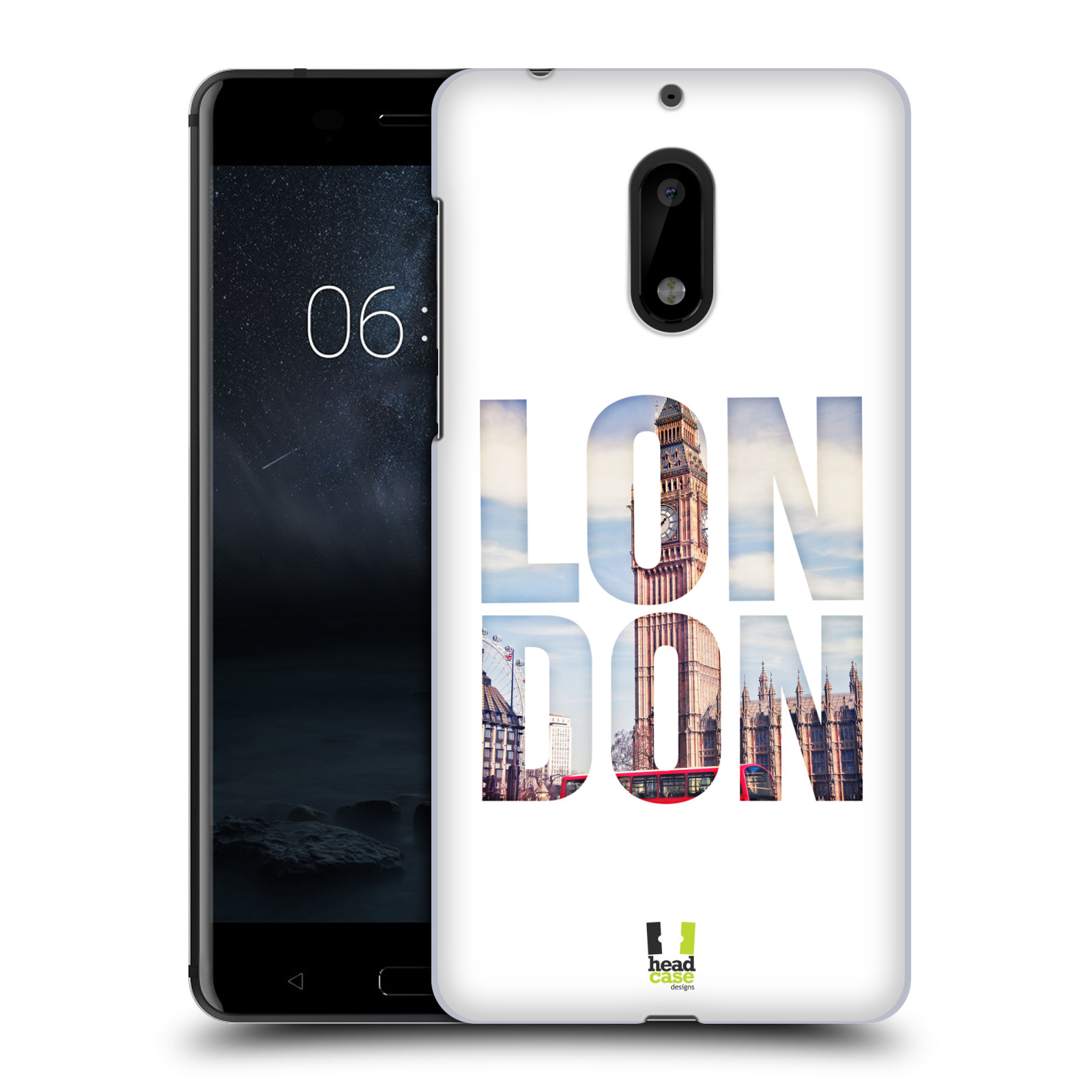 HEAD CASE plastový obal na mobil Nokia 6 vzor Města foto a nadpis ANGLIE, LONDÝN, BIG BEN