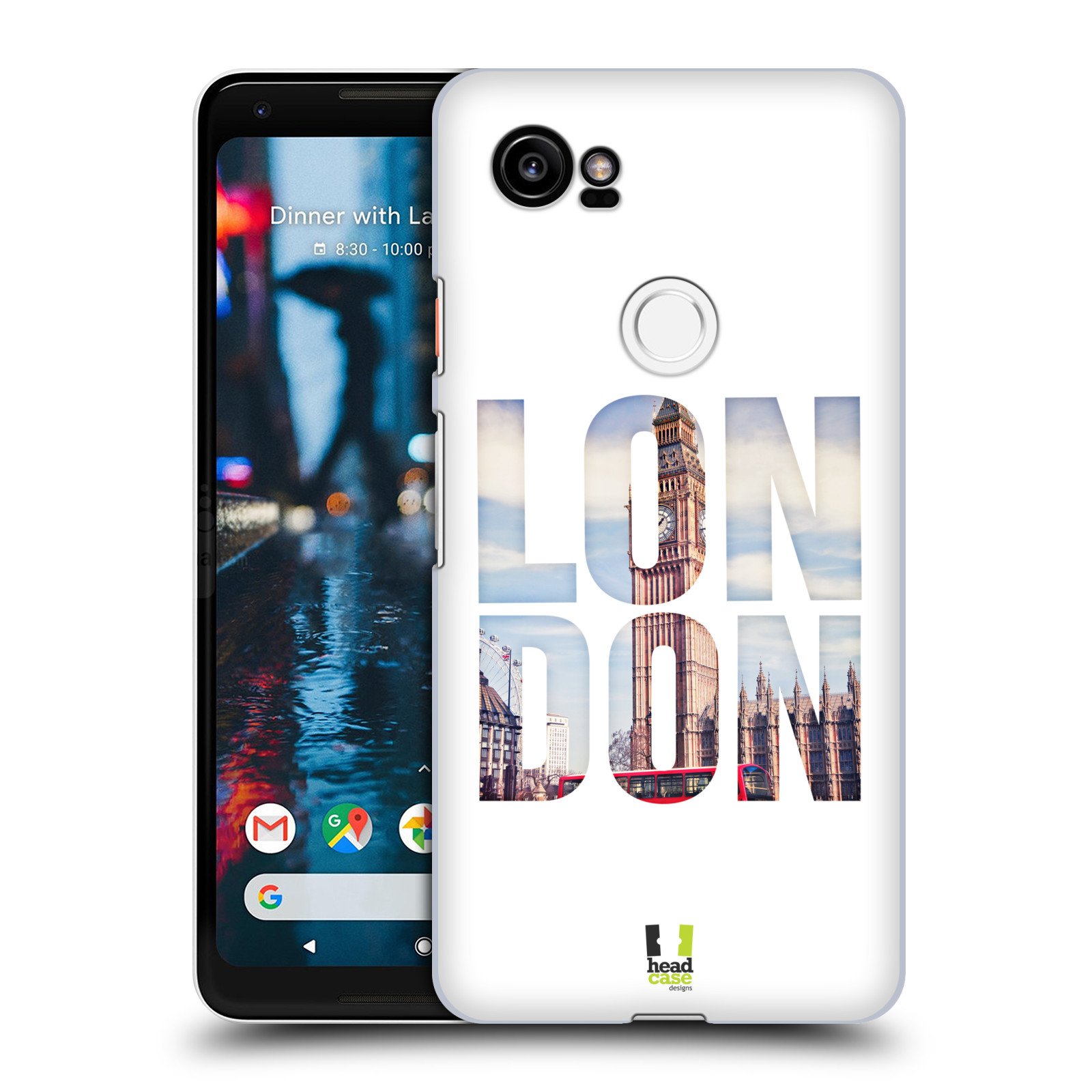 HEAD CASE plastový obal na mobil Google Pixel 2 XL vzor Města foto a nadpis ANGLIE, LONDÝN, BIG BEN
