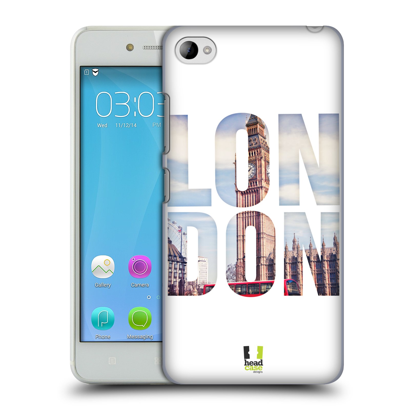 HEAD CASE pevný plastový obal na mobil LENOVO S90 vzor Města foto a nadpis ANGLIE, LONDÝN, BIG BEN