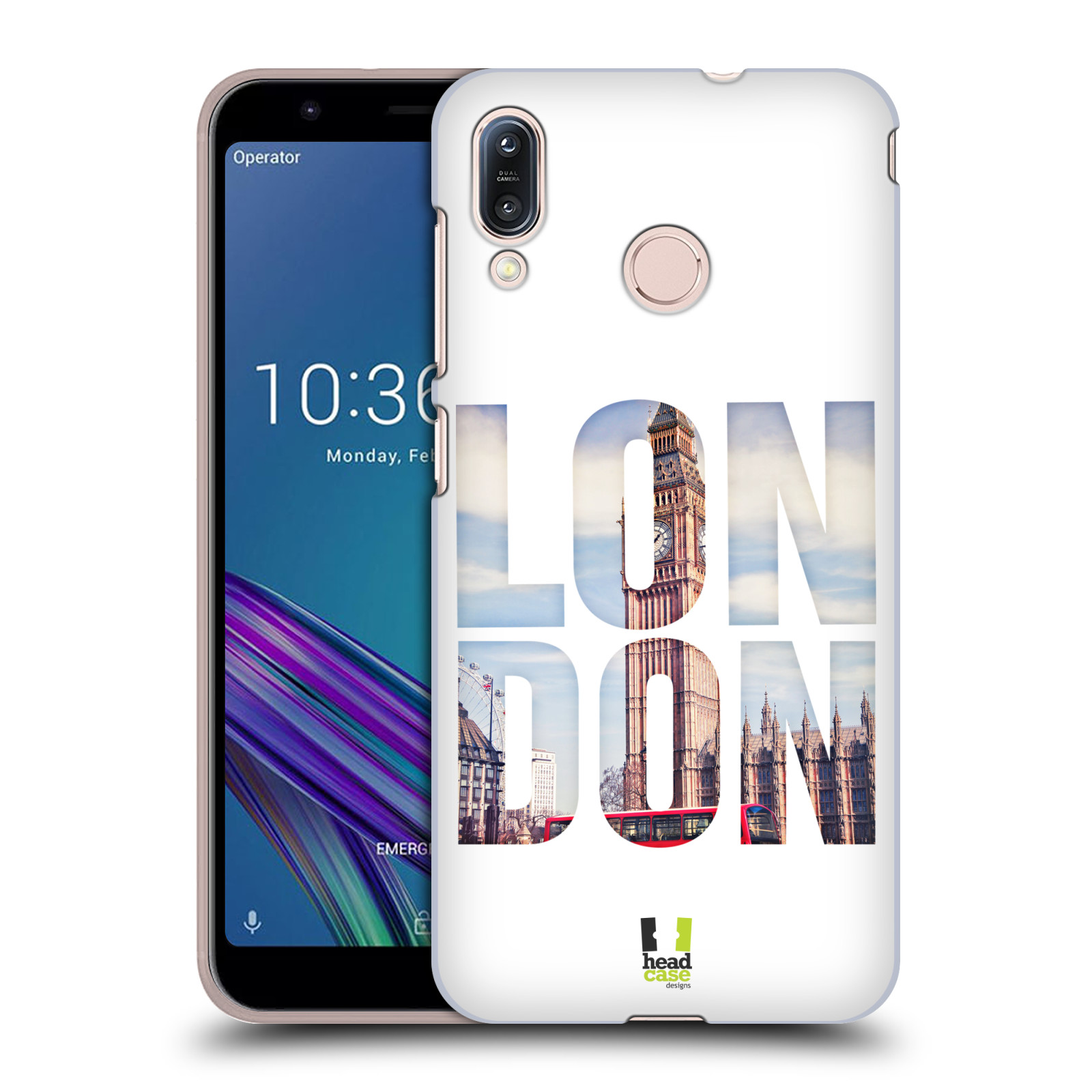 Pouzdro na mobil Asus Zenfone Max M1 (ZB555KL) - HEAD CASE - vzor Města foto a nadpis ANGLIE, LONDÝN, BIG BEN