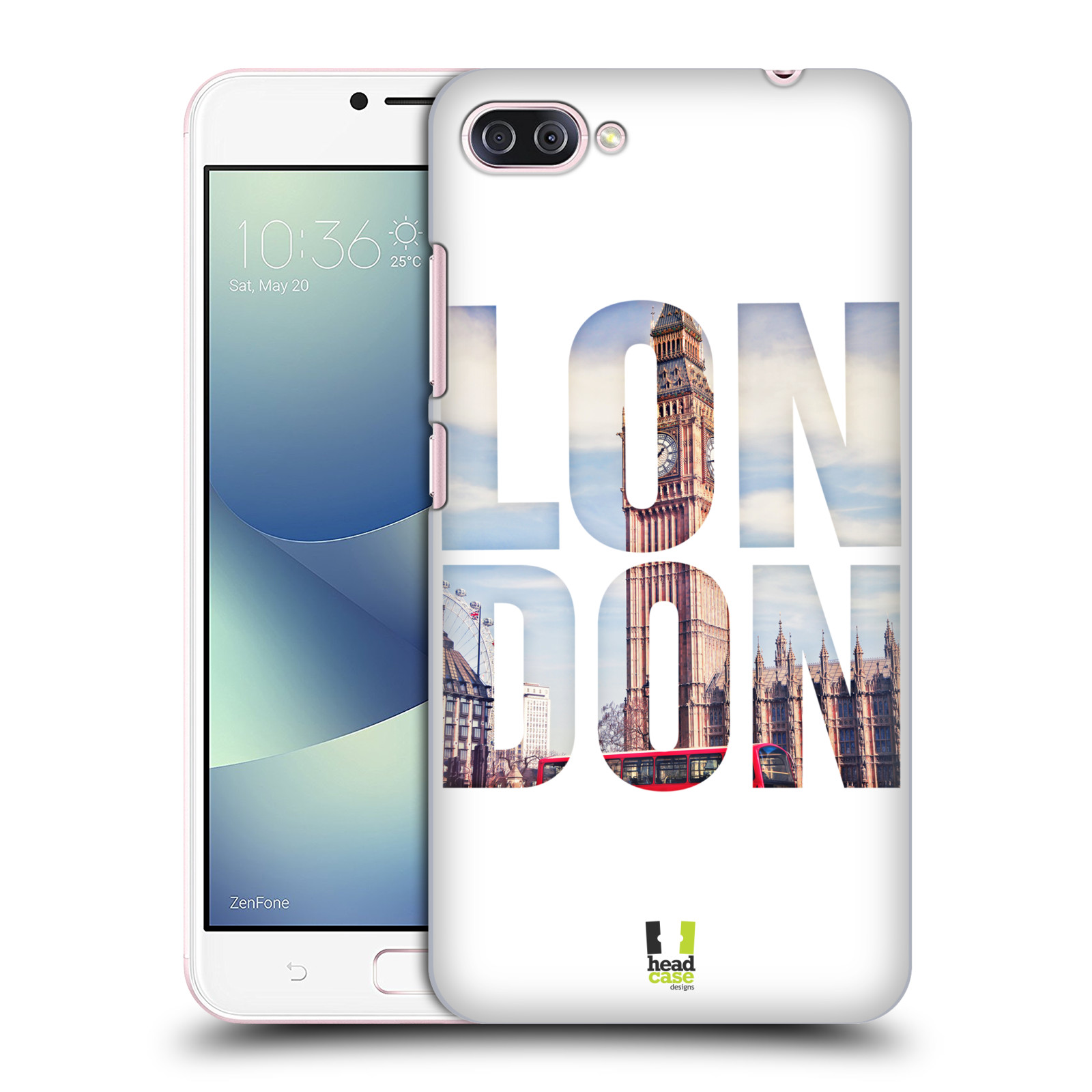HEAD CASE plastový obal na mobil Asus Zenfone 4 MAX ZC554KL vzor Města foto a nadpis ANGLIE, LONDÝN, BIG BEN