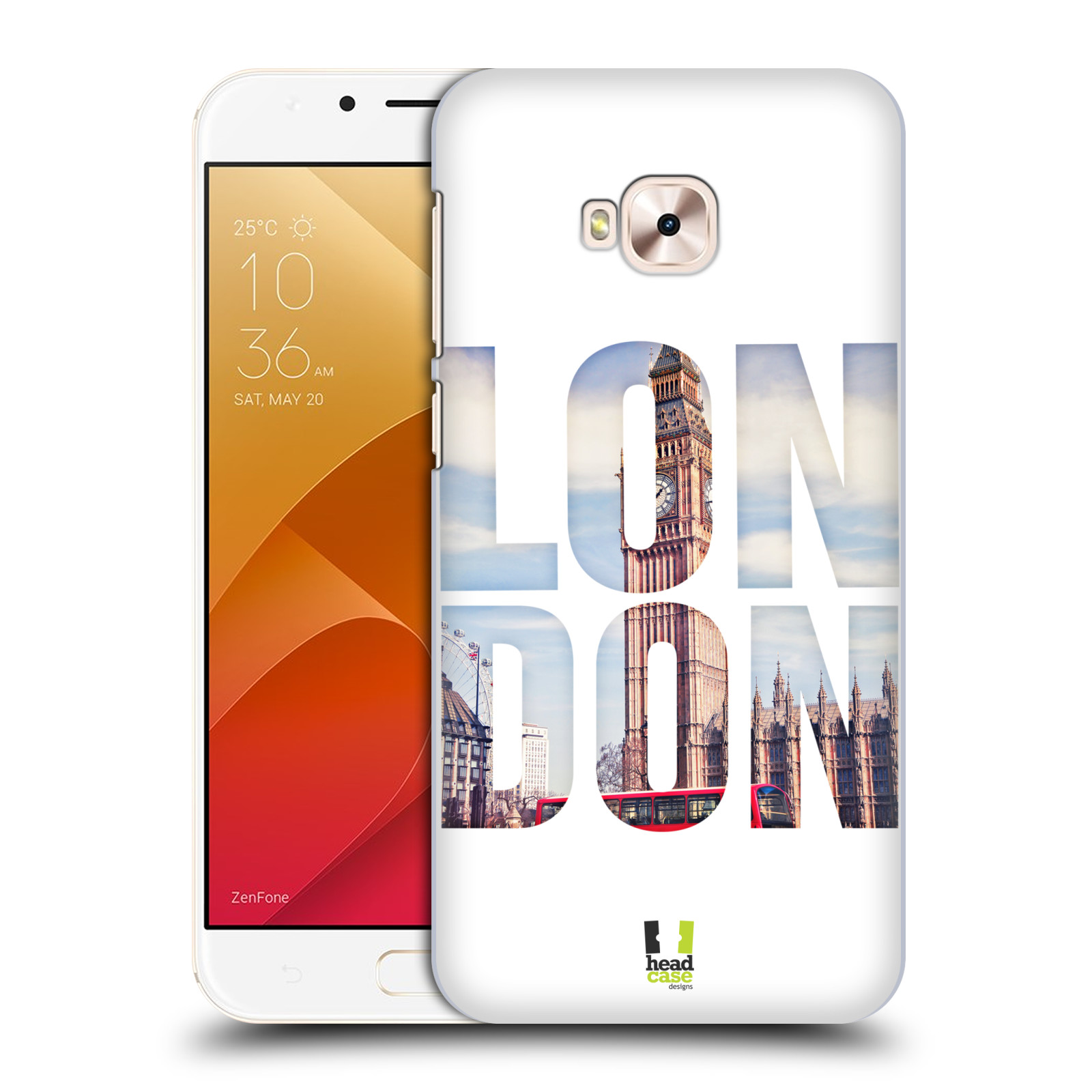 HEAD CASE plastový obal na mobil Asus Zenfone 4 Selfie Pro ZD552KL vzor Města foto a nadpis ANGLIE, LONDÝN, BIG BEN