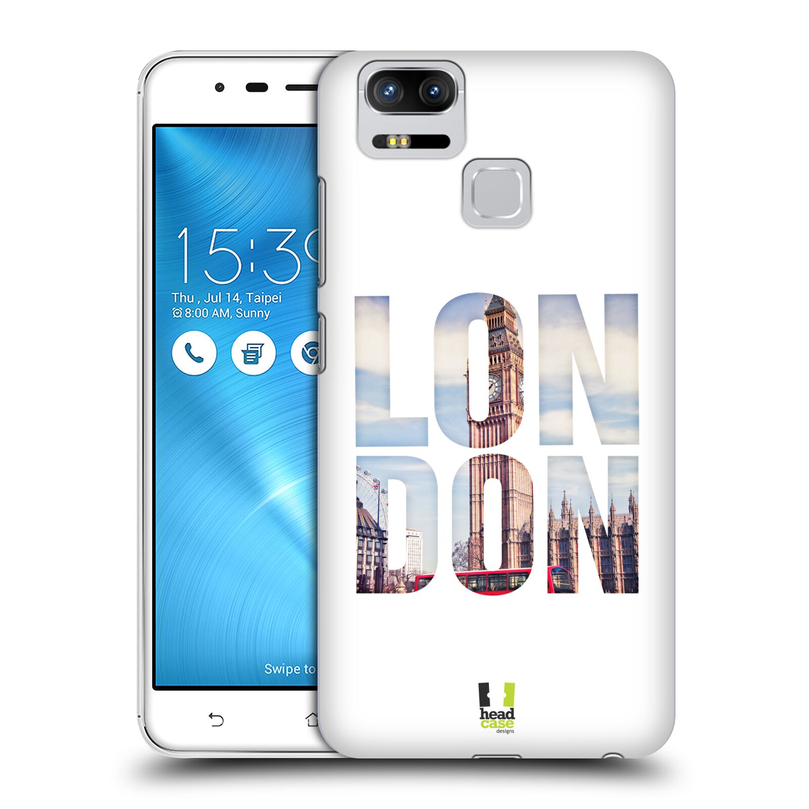 HEAD CASE plastový obal na mobil Asus Zenfone 3 Zoom ZE553KL vzor Města foto a nadpis ANGLIE, LONDÝN, BIG BEN