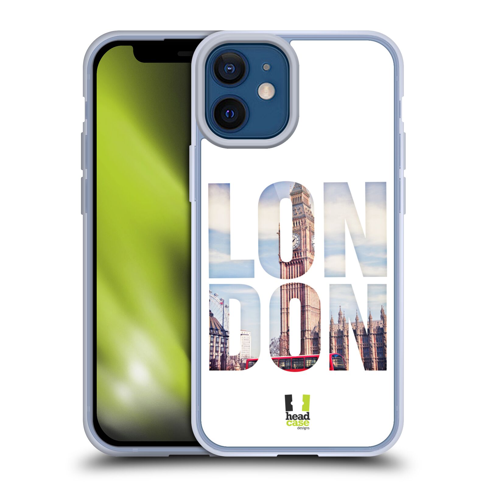 Plastový obal na mobil Apple Iphone 12 MINI vzor Města foto a nadpis ANGLIE, LONDÝN, BIG BEN