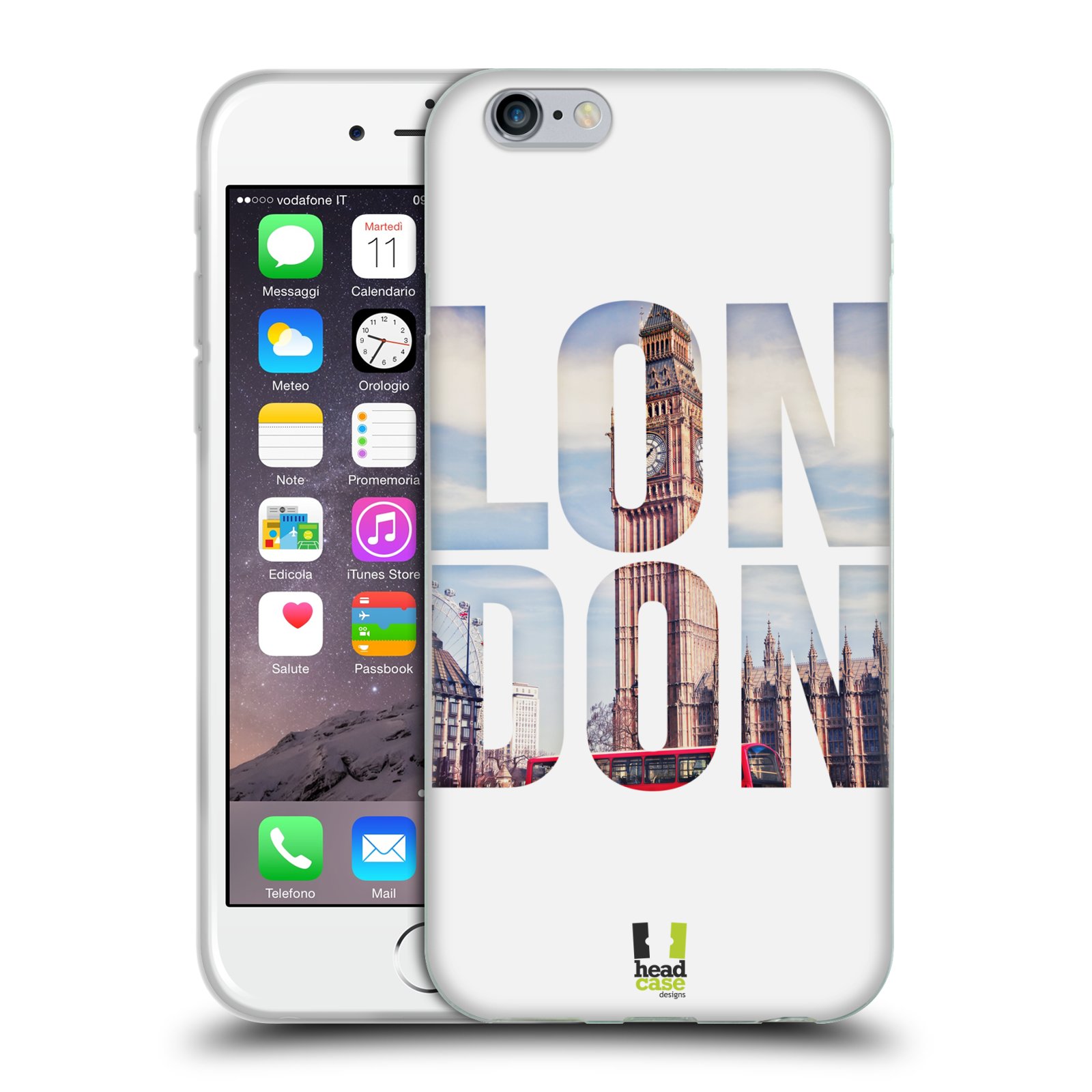 HEAD CASE silikonový obal na mobil Apple Iphone 6/6S vzor Města foto a nadpis ANGLIE, LONDÝN, BIG BEN