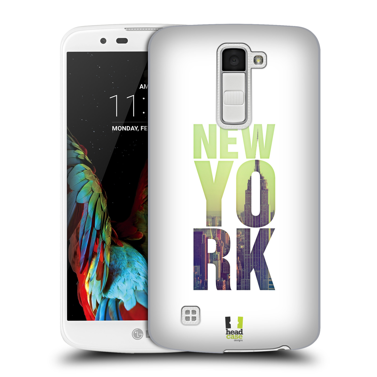 HEAD CASE plastový obal na mobil LG K10 vzor Města foto a nadpis USA, NEW YORK, MRAKODRAP