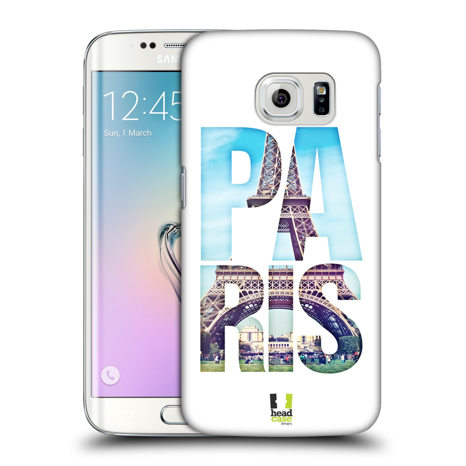 HEAD CASE plastový obal na mobil SAMSUNG Galaxy S6 EDGE (G9250, G925, G925F) vzor Města foto a nadpis FRANCIE, PAŘÍŽ, EIFFELOVA VĚŽ