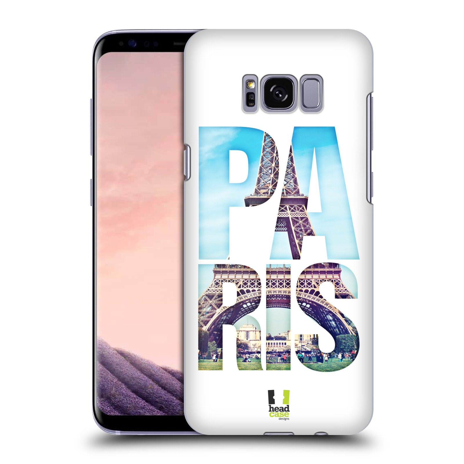 HEAD CASE plastový obal na mobil Samsung Galaxy S8 vzor Města foto a nadpis FRANCIE, PAŘÍŽ, EIFFELOVA VĚŽ