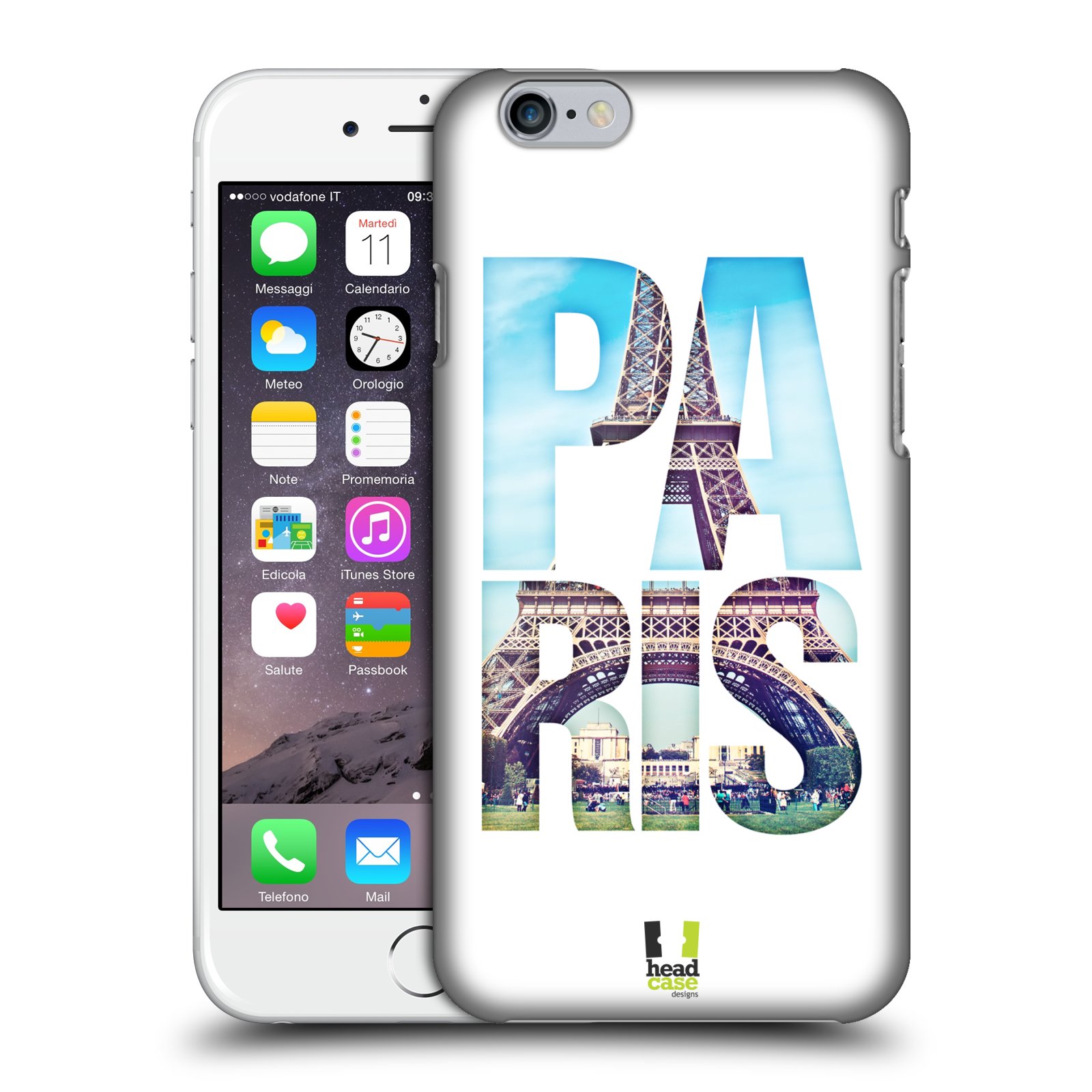 Plastové pouzdro pro mobil Apple Iphone 6/6S vzor Města foto a nadpis FRANCIE, PAŘÍŽ, EIFFELOVA VĚŽ