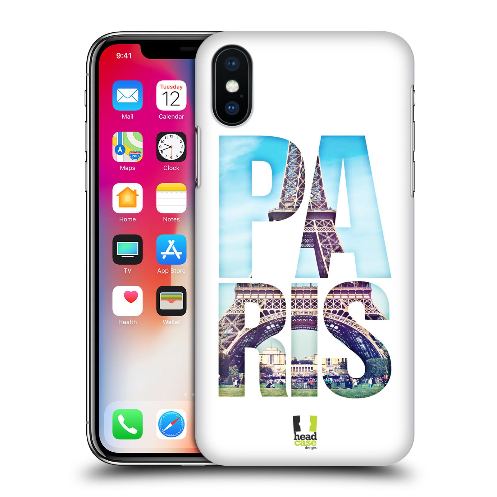 HEAD CASE plastový obal na mobil Apple Iphone X / XS vzor Města foto a nadpis FRANCIE, PAŘÍŽ, EIFFELOVA VĚŽ