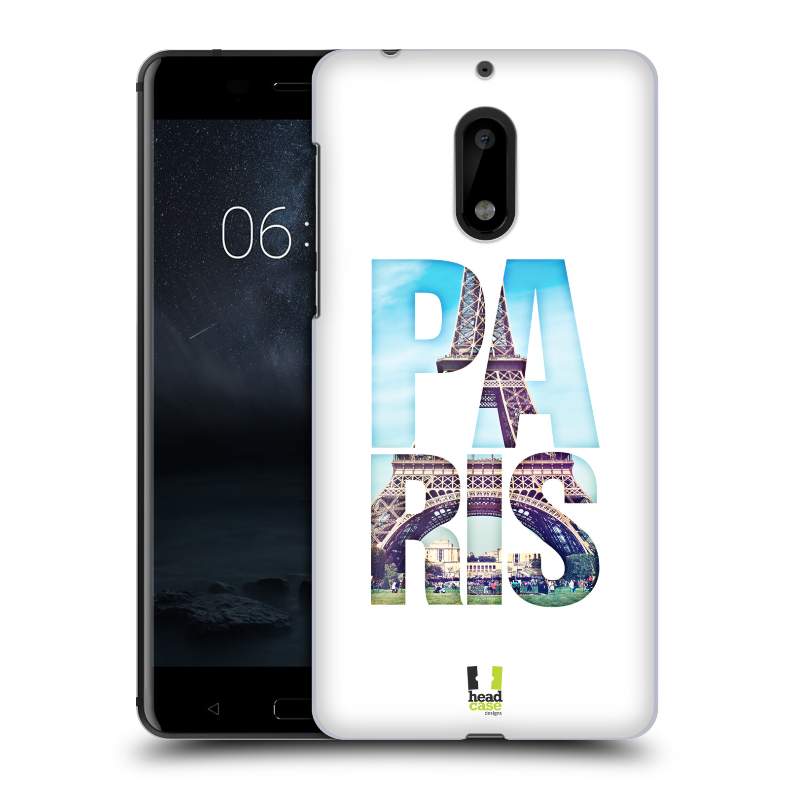 HEAD CASE plastový obal na mobil Nokia 6 vzor Města foto a nadpis FRANCIE, PAŘÍŽ, EIFFELOVA VĚŽ