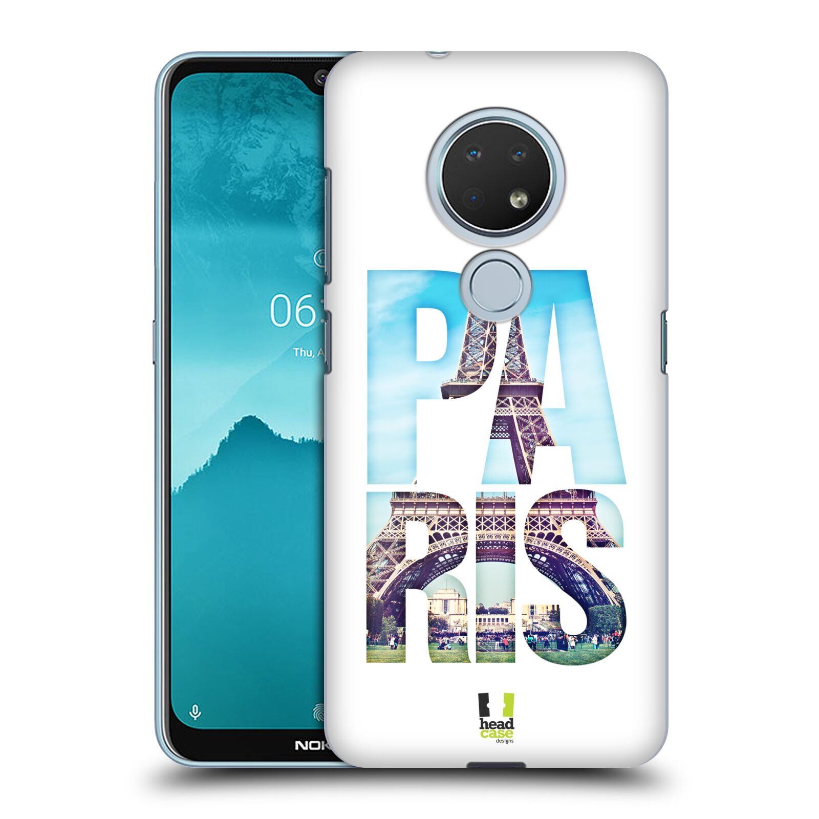Pouzdro na mobil Nokia 6.2 - HEAD CASE - vzor Města foto a nadpis FRANCIE, PAŘÍŽ, EIFFELOVA VĚŽ