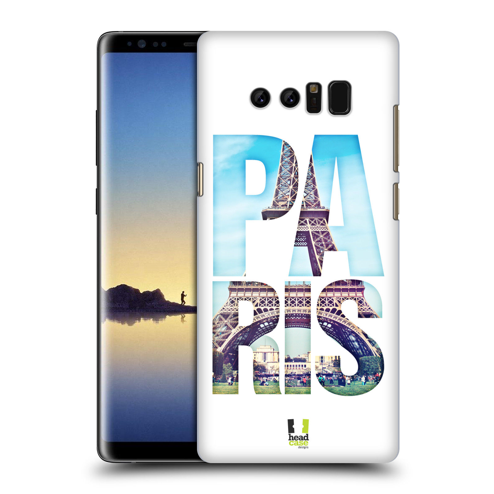 HEAD CASE plastový obal na mobil Samsung Galaxy Note 8 vzor Města foto a nadpis FRANCIE, PAŘÍŽ, EIFFELOVA VĚŽ