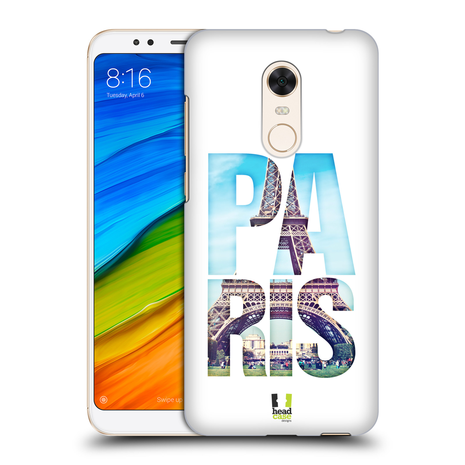 HEAD CASE plastový obal na mobil Xiaomi Redmi 5 PLUS vzor Města foto a nadpis FRANCIE, PAŘÍŽ, EIFFELOVA VĚŽ