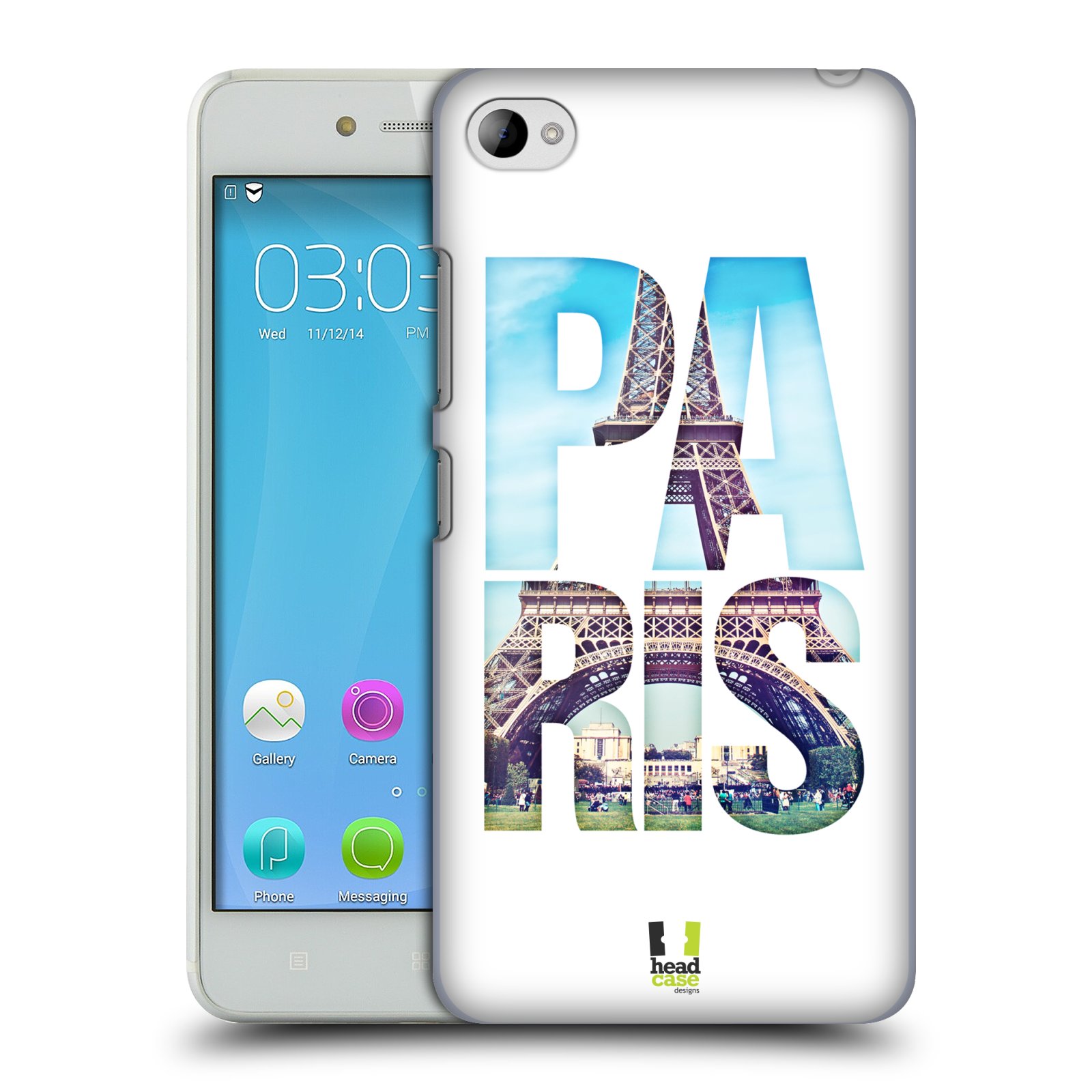HEAD CASE pevný plastový obal na mobil LENOVO S90 vzor Města foto a nadpis FRANCIE, PAŘÍŽ, EIFFELOVA VĚŽ