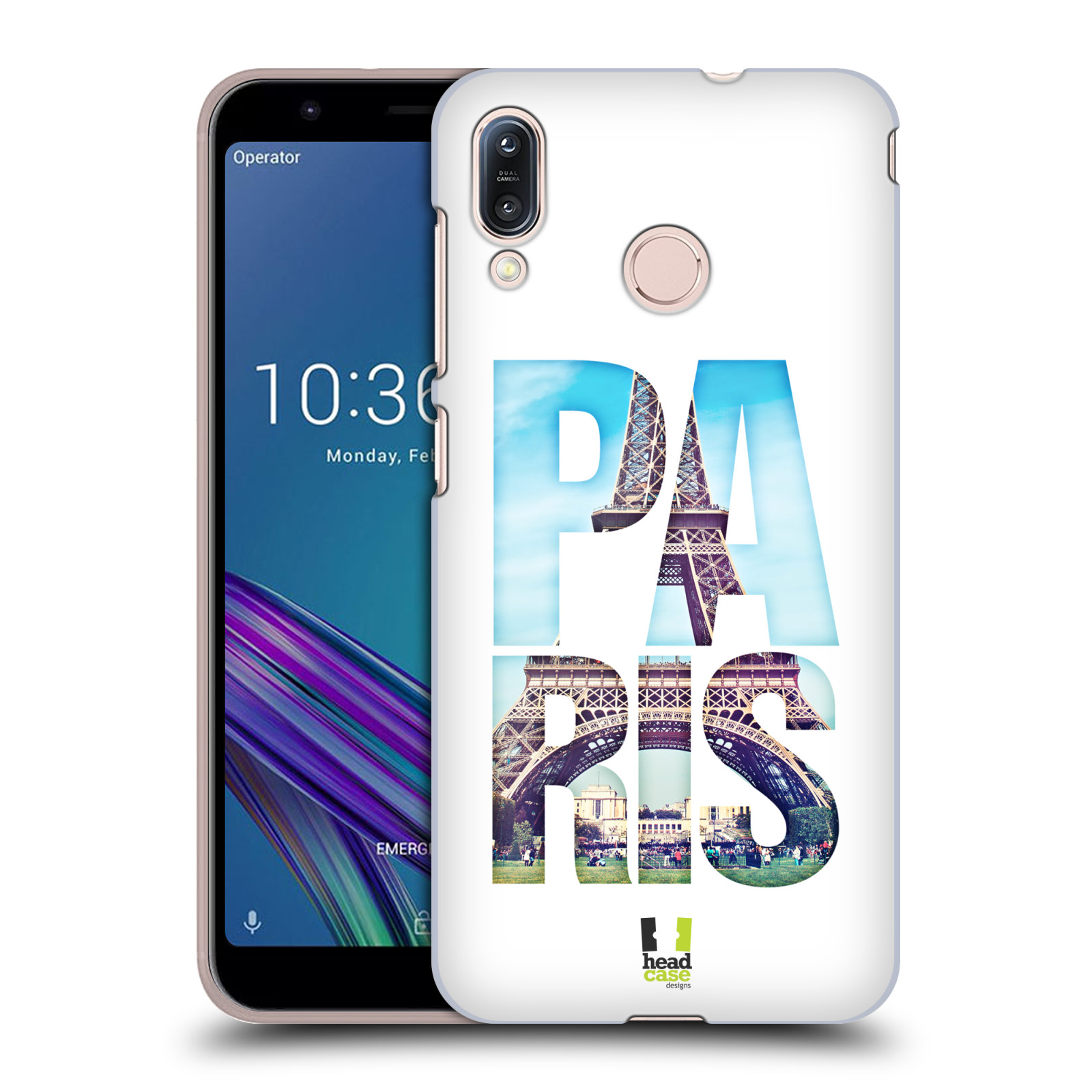 Pouzdro na mobil Asus Zenfone Max M1 (ZB555KL) - HEAD CASE - vzor Města foto a nadpis FRANCIE, PAŘÍŽ, EIFFELOVA VĚŽ