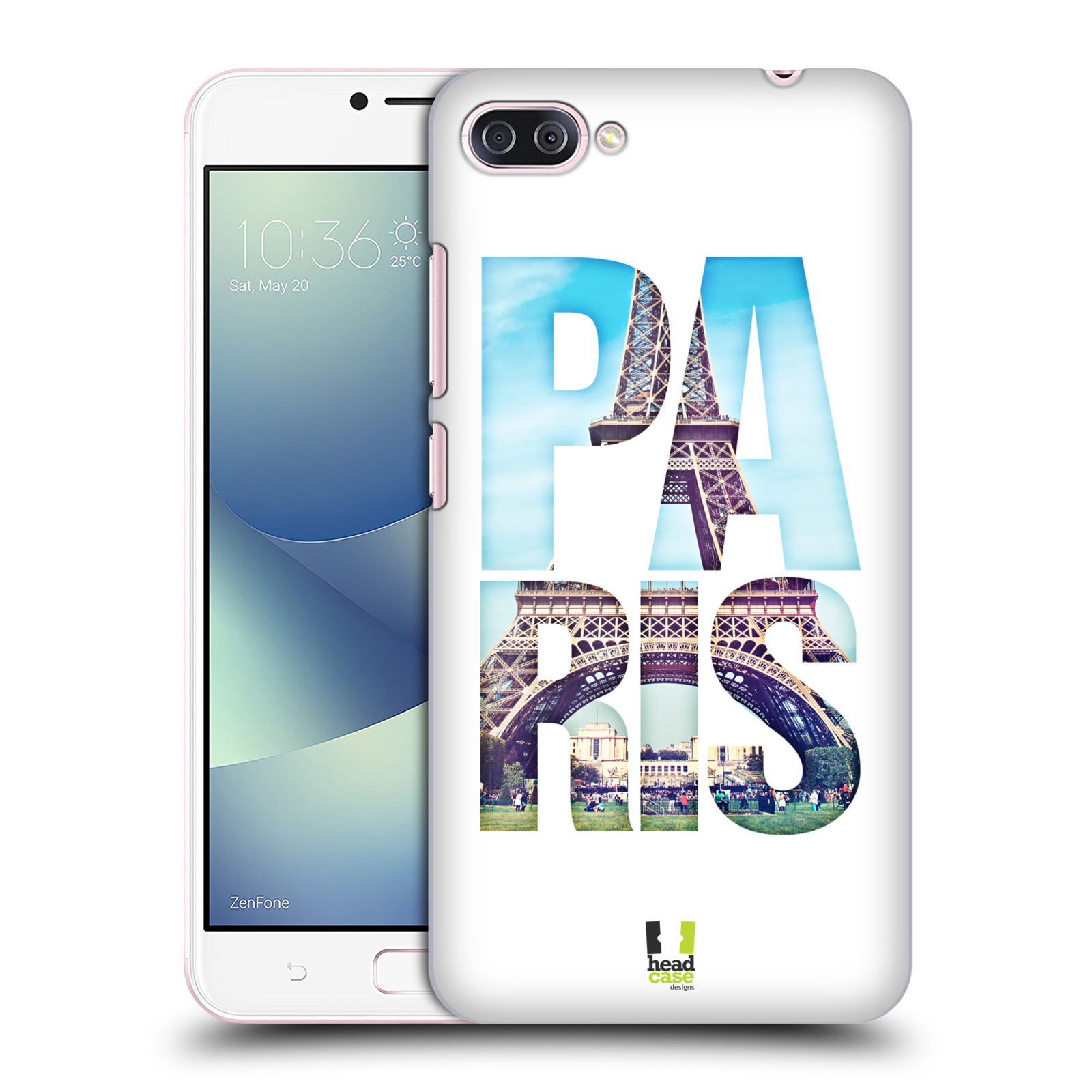 HEAD CASE plastový obal na mobil Asus Zenfone 4 MAX ZC554KL vzor Města foto a nadpis FRANCIE, PAŘÍŽ, EIFFELOVA VĚŽ