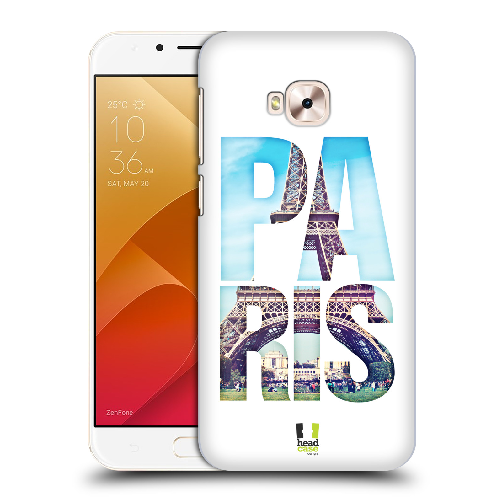 HEAD CASE plastový obal na mobil Asus Zenfone 4 Selfie Pro ZD552KL vzor Města foto a nadpis FRANCIE, PAŘÍŽ, EIFFELOVA VĚŽ