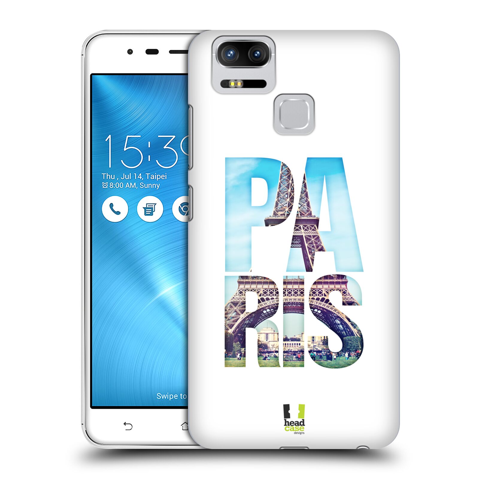 HEAD CASE plastový obal na mobil Asus Zenfone 3 Zoom ZE553KL vzor Města foto a nadpis FRANCIE, PAŘÍŽ, EIFFELOVA VĚŽ