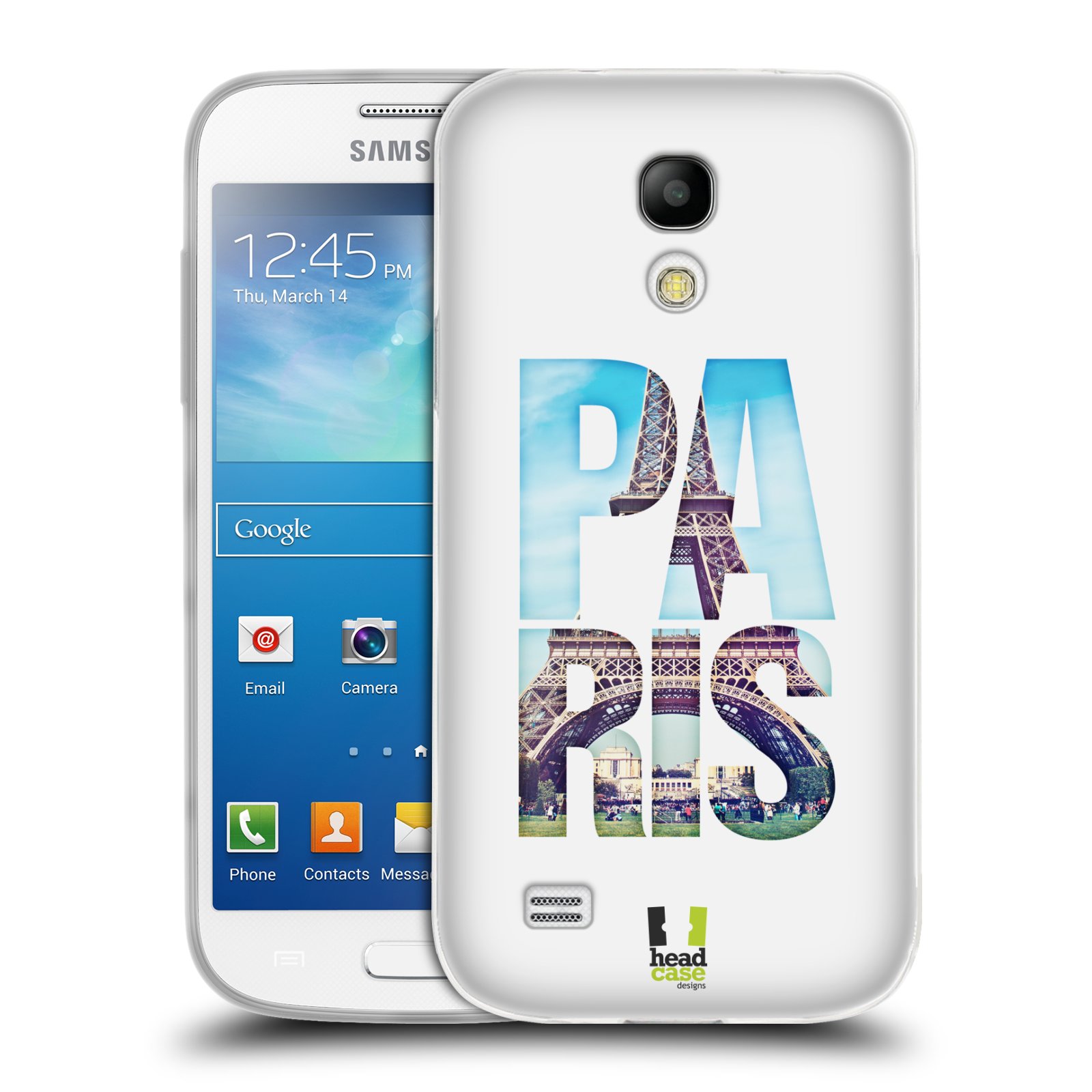 HEAD CASE silikonový obal na mobil Samsung Galaxy S4 MINI vzor Města foto a nadpis FRANCIE, PAŘÍŽ, EIFFELOVA VĚŽ