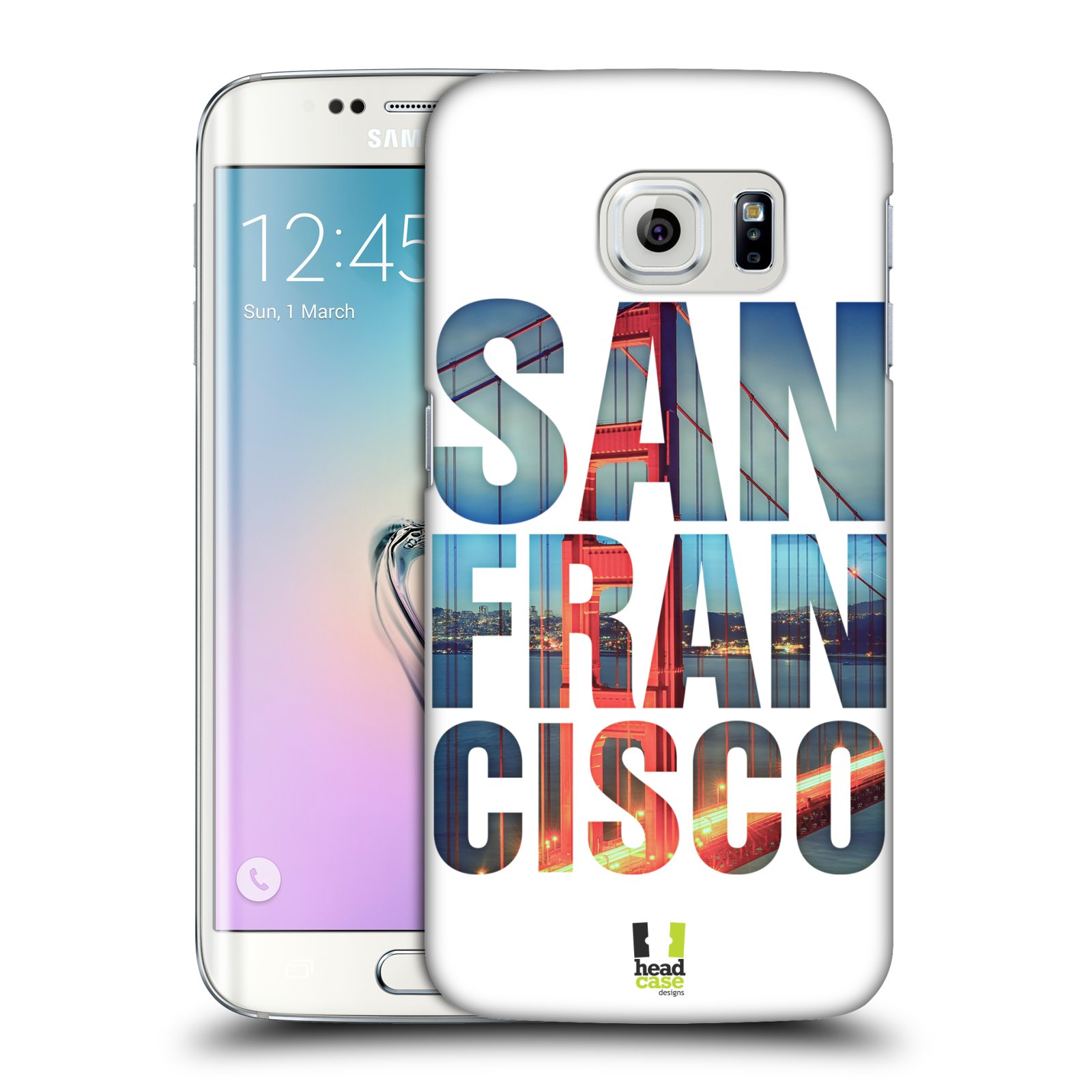 HEAD CASE plastový obal na mobil SAMSUNG Galaxy S6 EDGE (G9250, G925, G925F) vzor Města foto a nadpis USA, SAN FRANCISCO, MOST