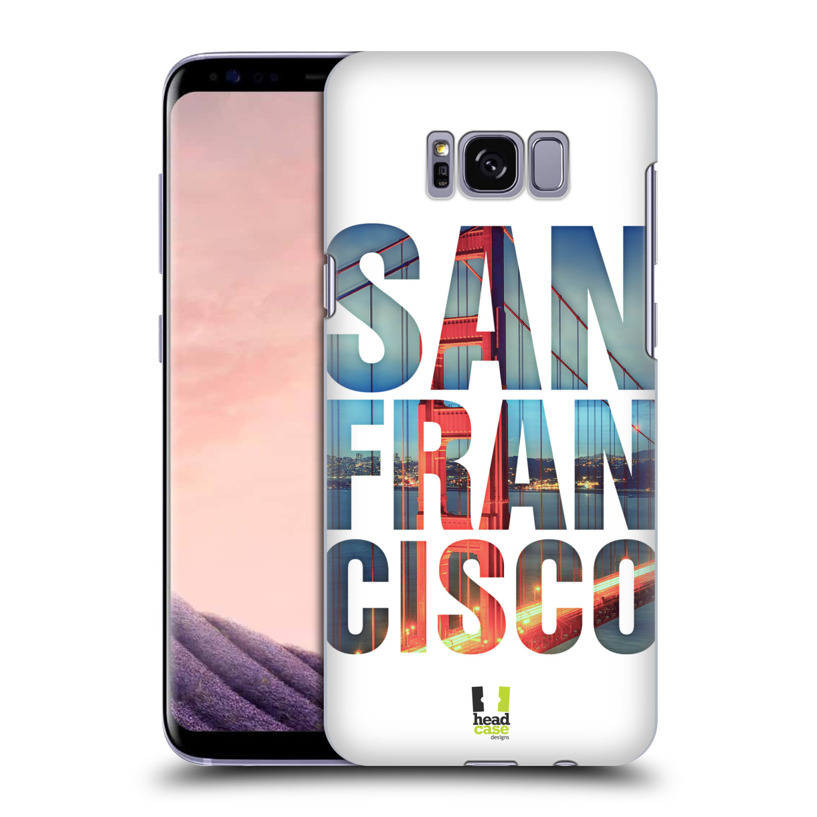 HEAD CASE plastový obal na mobil Samsung Galaxy S8 vzor Města foto a nadpis USA, SAN FRANCISCO, MOST