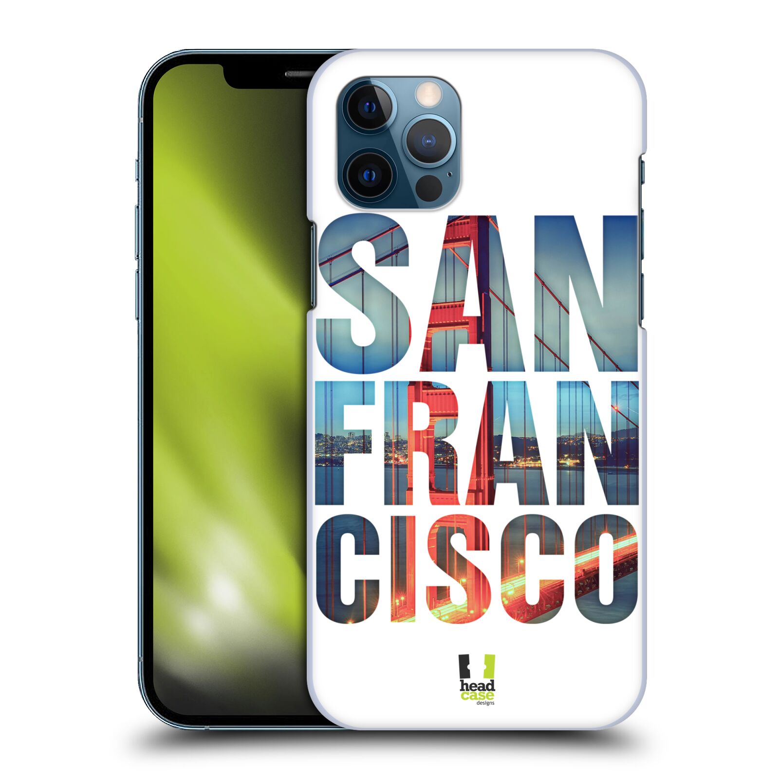HEAD CASE plastový obal na mobil Apple Iphone 12 / Iphone 12 PRO vzor Města foto a nadpis USA, SAN FRANCISCO, MOST