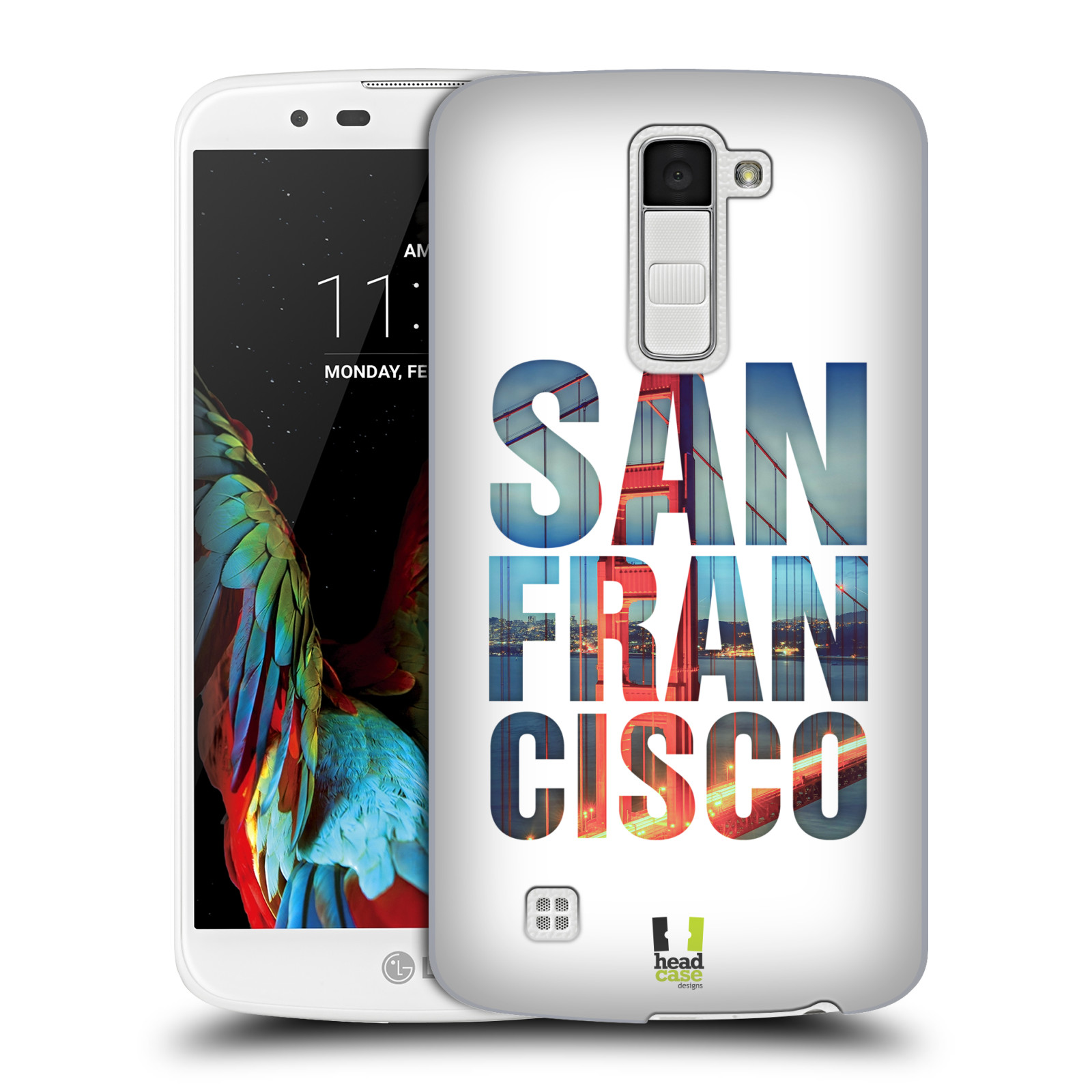 HEAD CASE plastový obal na mobil LG K10 vzor Města foto a nadpis USA, SAN FRANCISCO, MOST