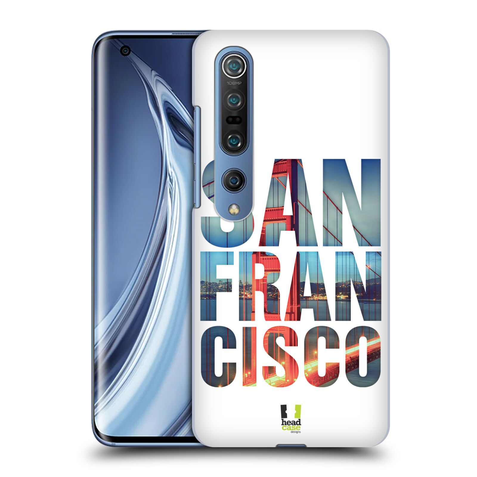 HEAD CASE plastový obal na mobil Xiaomi Mi 10 vzor Města foto a nadpis USA, SAN FRANCISCO, MOST