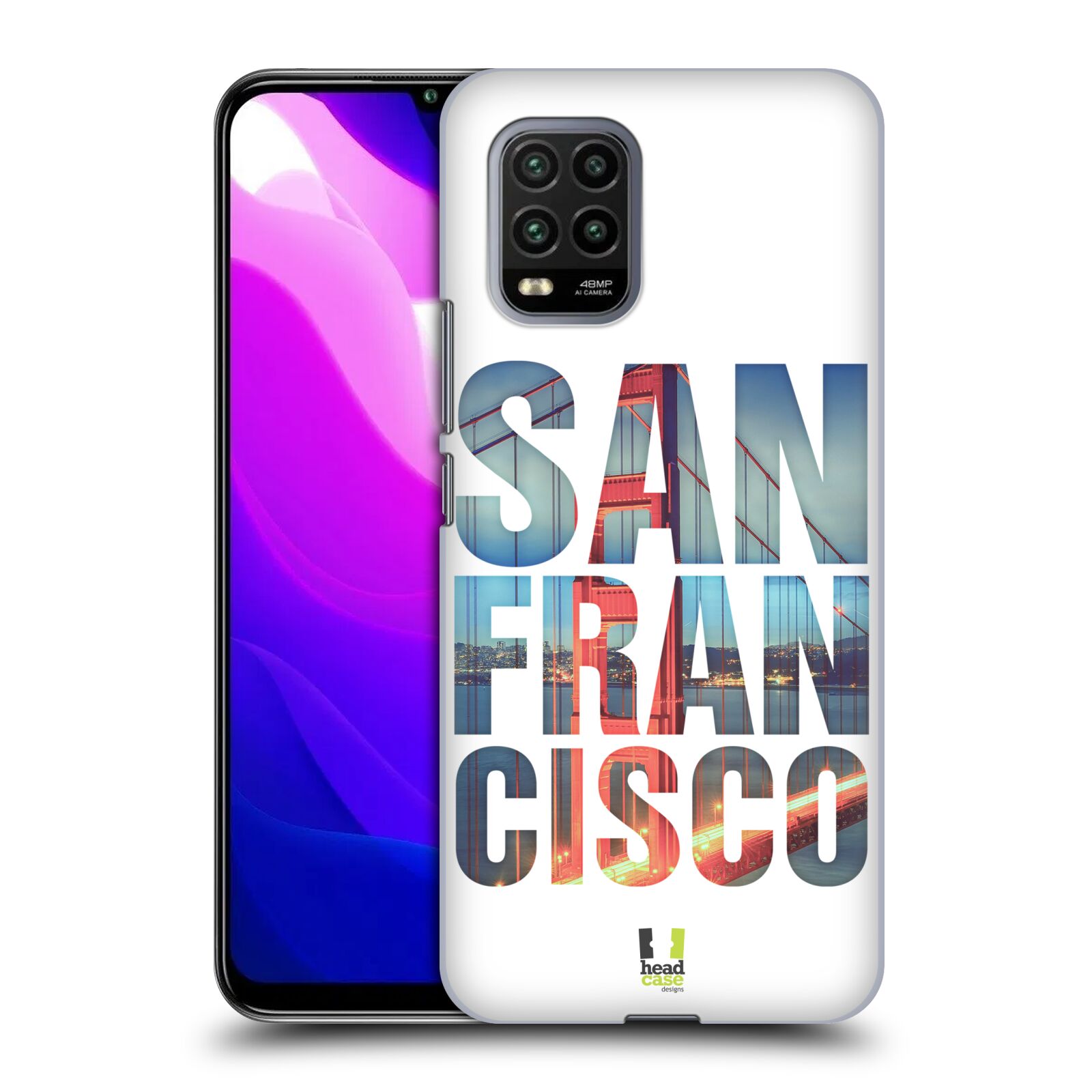 Zadní kryt, obal na mobil Xiaomi Mi 10 LITE vzor Města foto a nadpis USA, SAN FRANCISCO, MOST