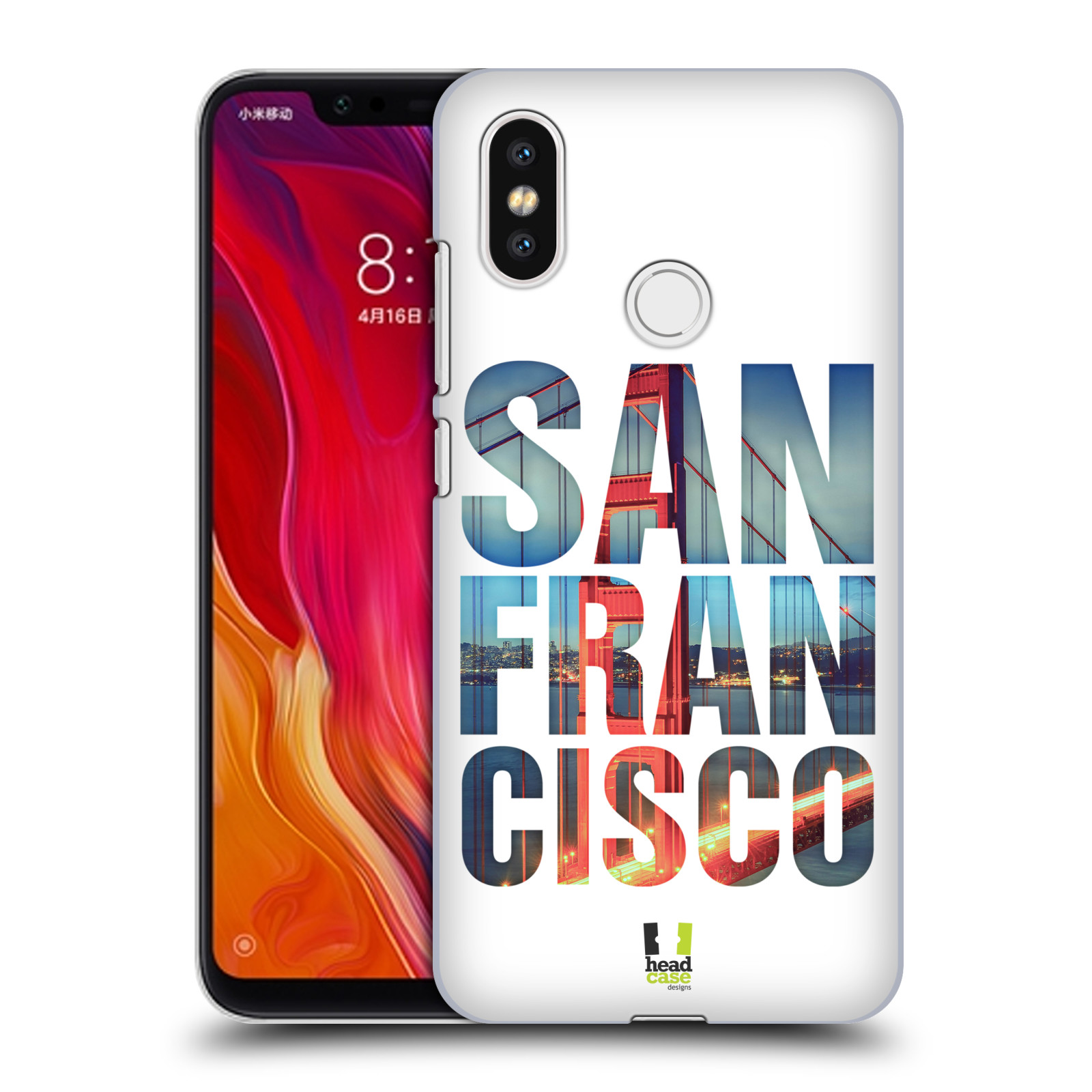 HEAD CASE plastový obal na mobil Xiaomi Mi 8 vzor Města foto a nadpis USA, SAN FRANCISCO, MOST
