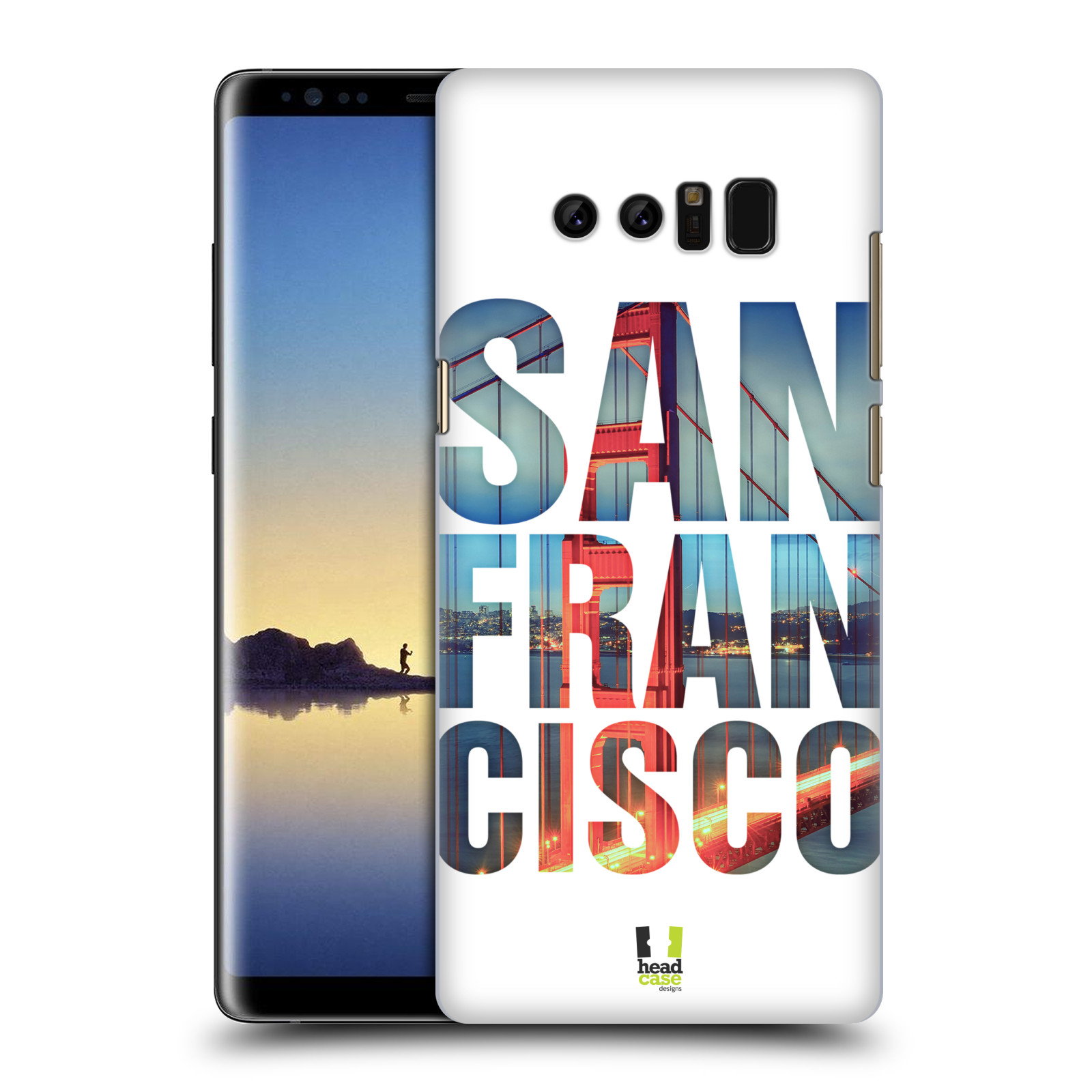 HEAD CASE plastový obal na mobil Samsung Galaxy Note 8 vzor Města foto a nadpis USA, SAN FRANCISCO, MOST