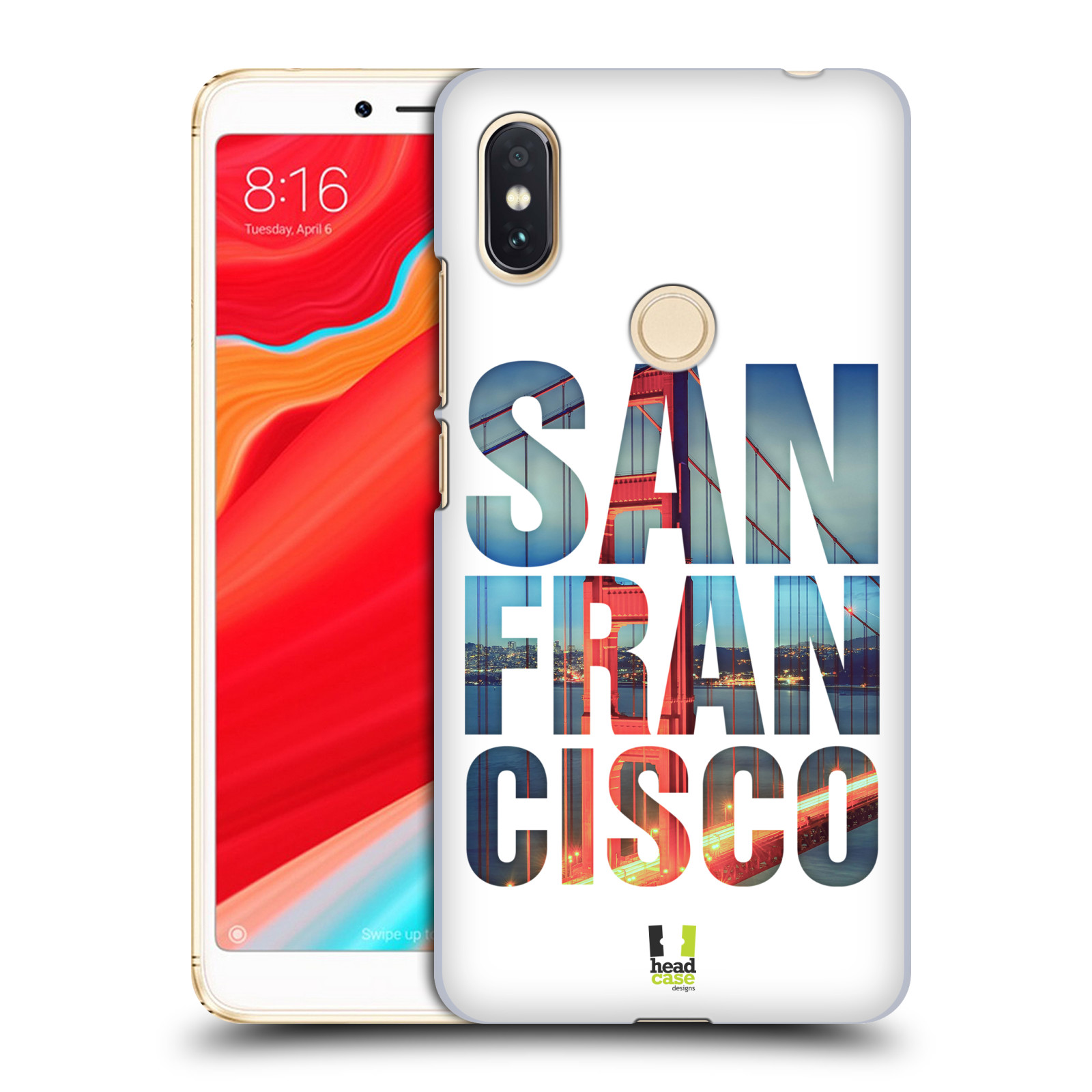 HEAD CASE plastový obal na mobil Xiaomi Redmi S2 vzor Města foto a nadpis USA, SAN FRANCISCO, MOST