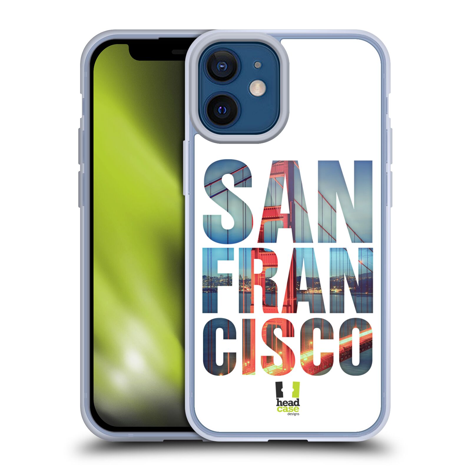 Plastový obal na mobil Apple Iphone 12 MINI vzor Města foto a nadpis USA, SAN FRANCISCO, MOST