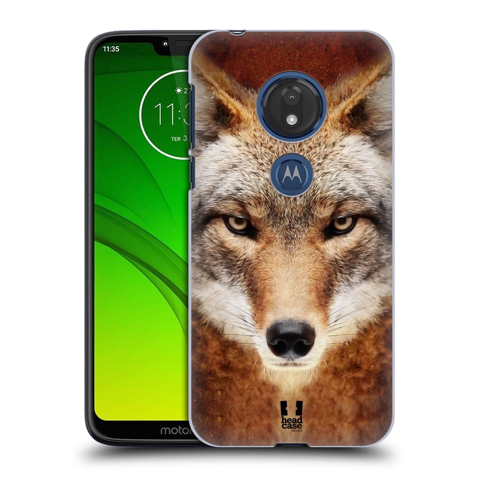 Pouzdro na mobil Motorola Moto G7 Play vzor Zvířecí tváře kojot