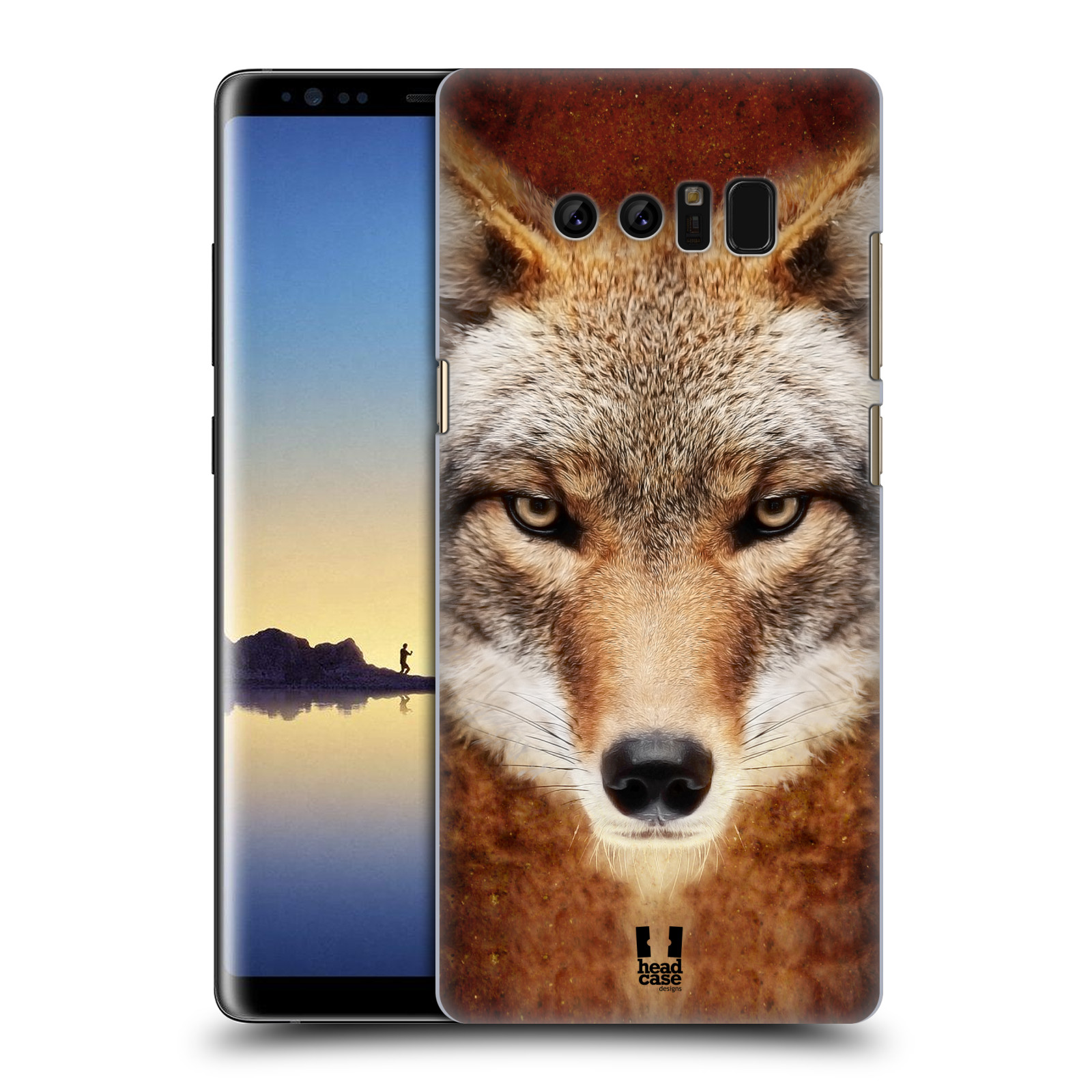 HEAD CASE plastový obal na mobil Samsung Galaxy Note 8 vzor Zvířecí tváře kojot