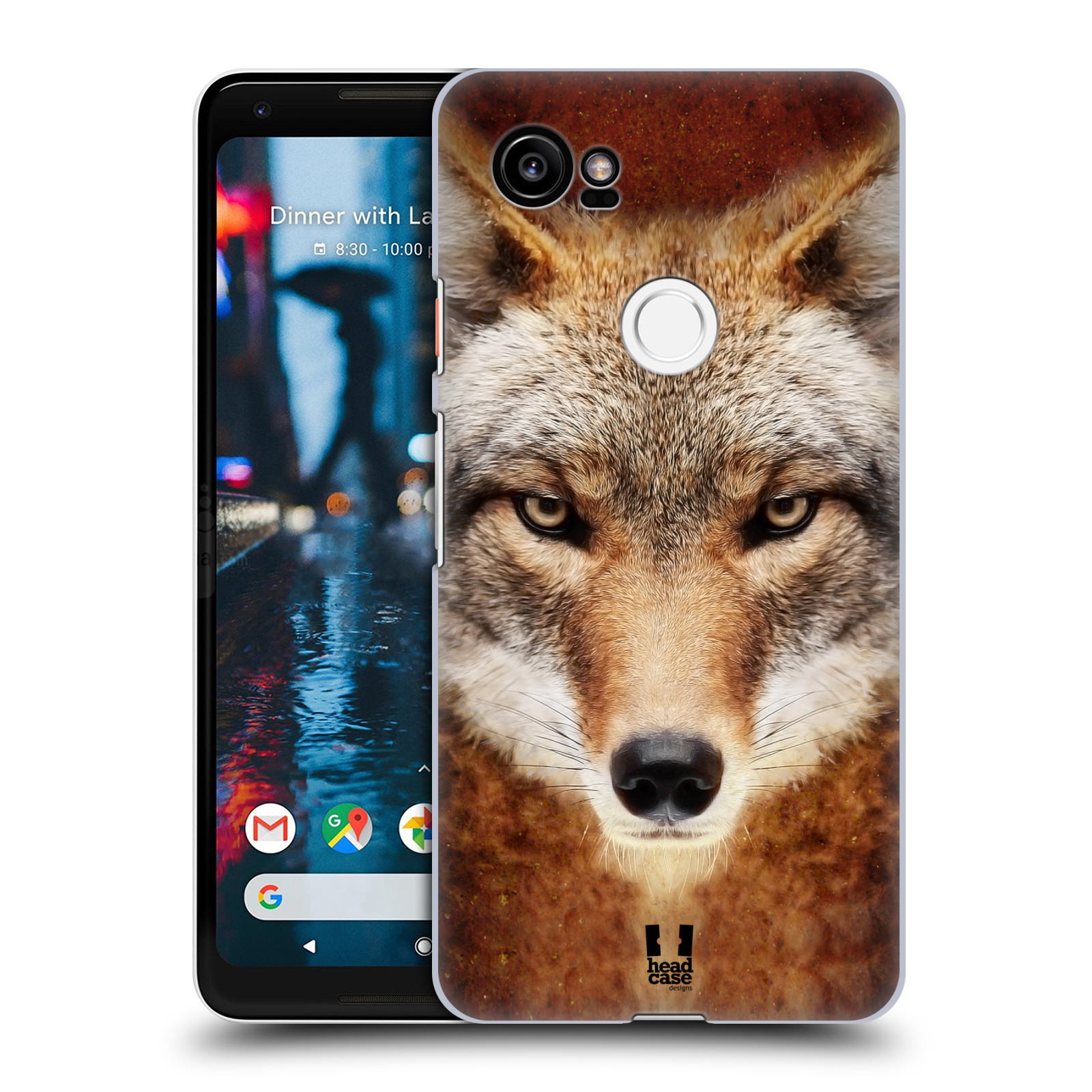 HEAD CASE plastový obal na mobil Google Pixel 2 XL vzor Zvířecí tváře kojot
