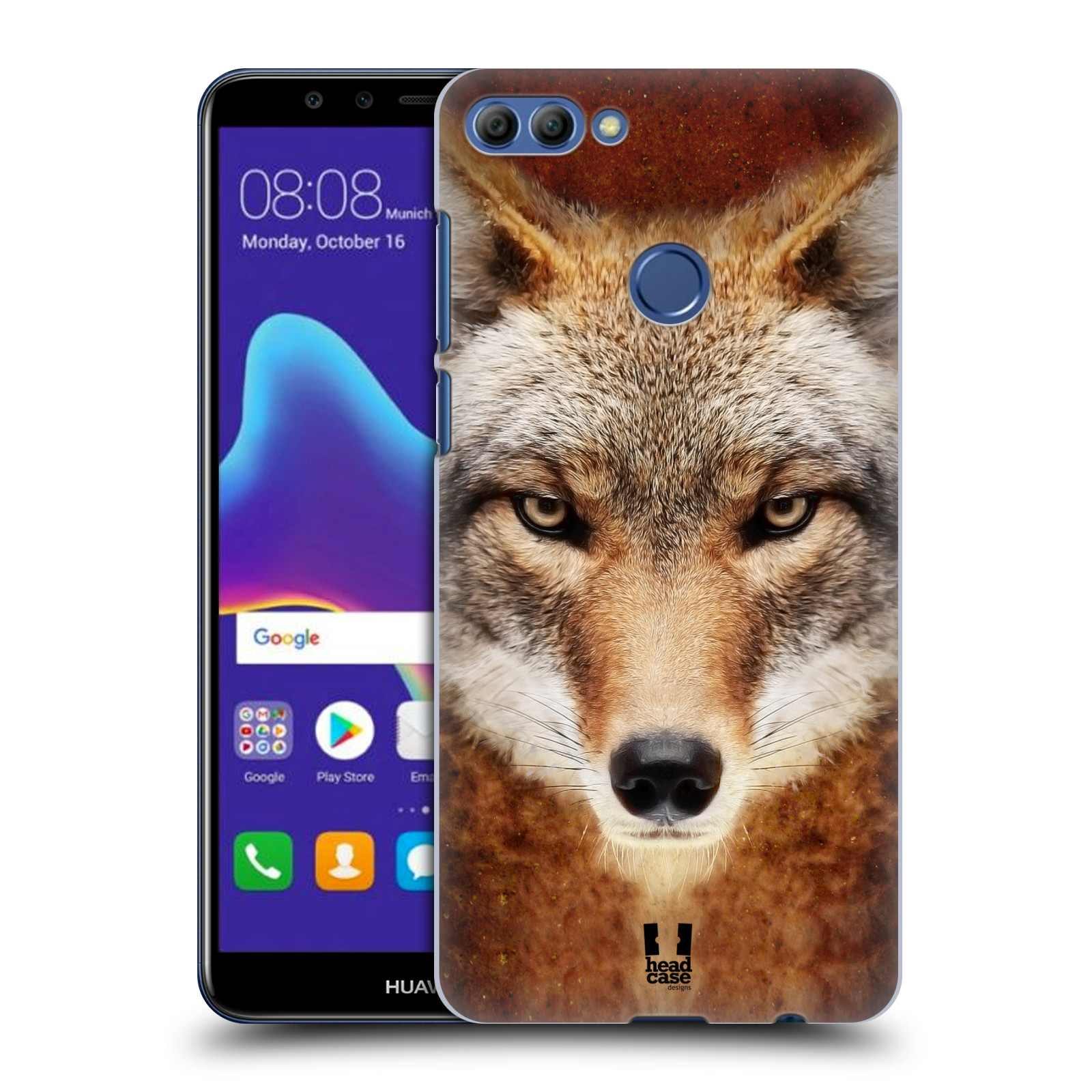 HEAD CASE plastový obal na mobil Huawei Y9 2018 vzor Zvířecí tváře kojot