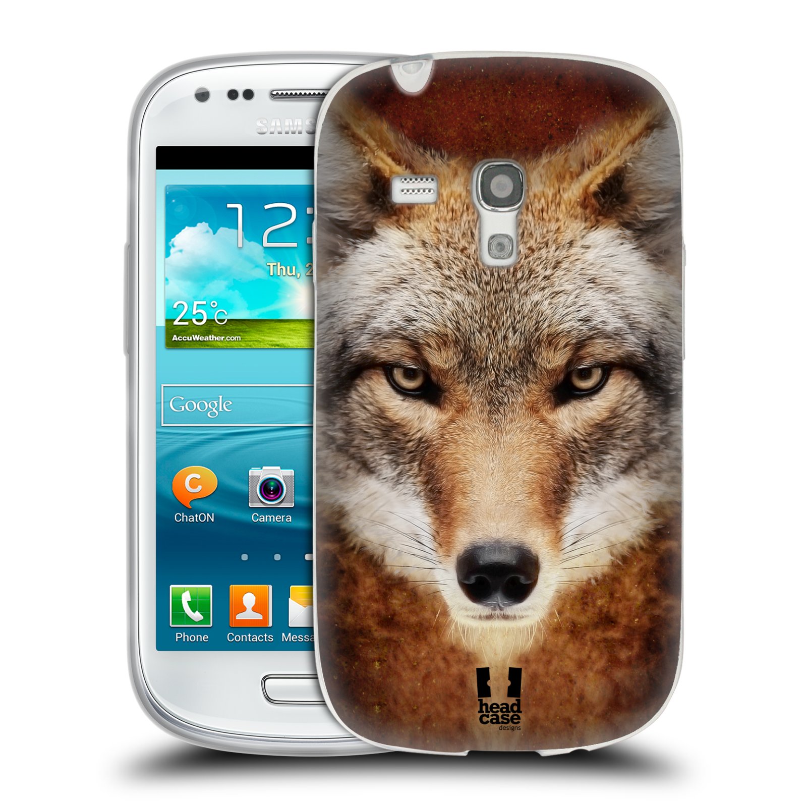 HEAD CASE silikonový obal na mobil Samsung Galaxy S3 MINI i8190 vzor Zvířecí tváře kojot