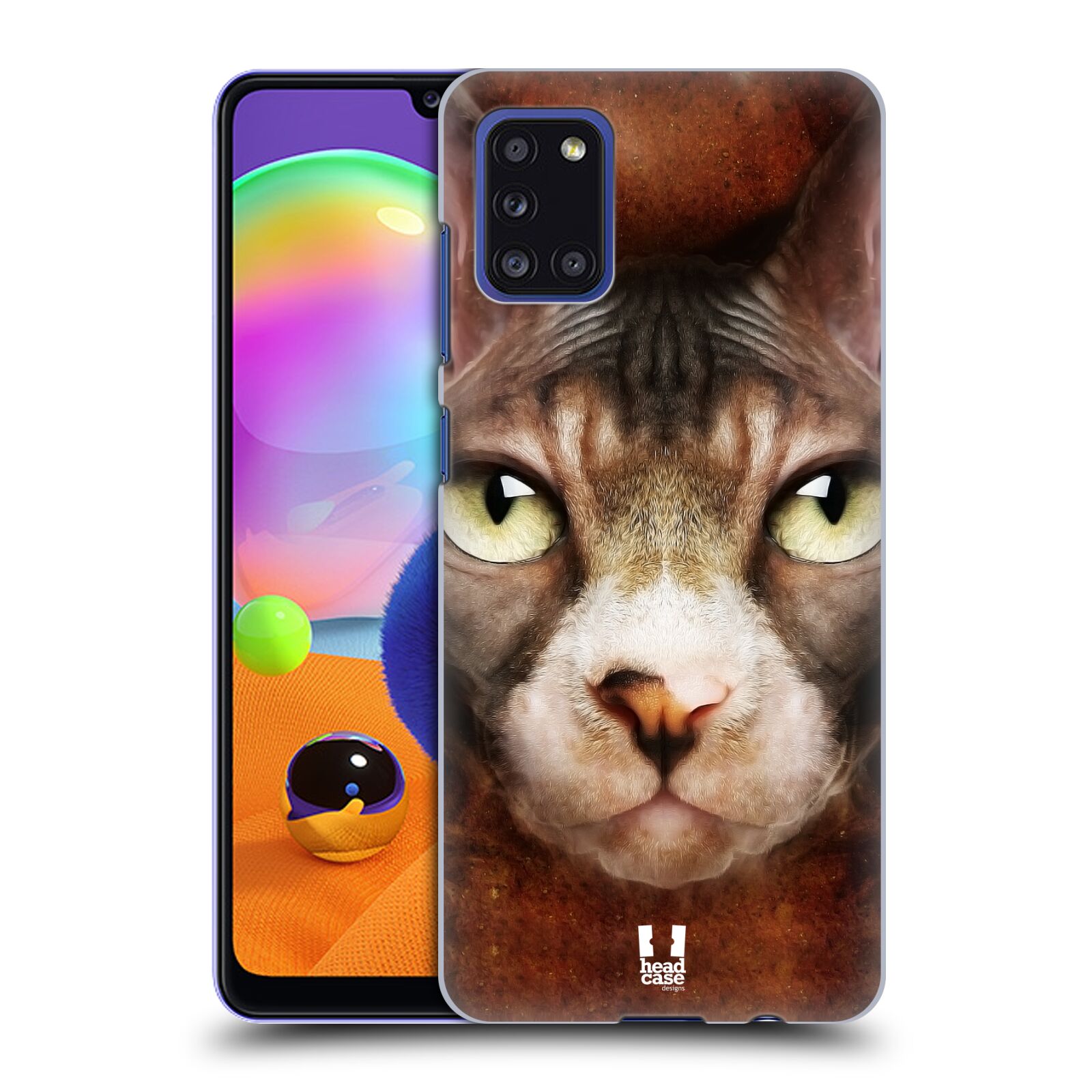 Zadní kryt na mobil Samsung Galaxy A31 vzor Zvířecí tváře kočka sphynx